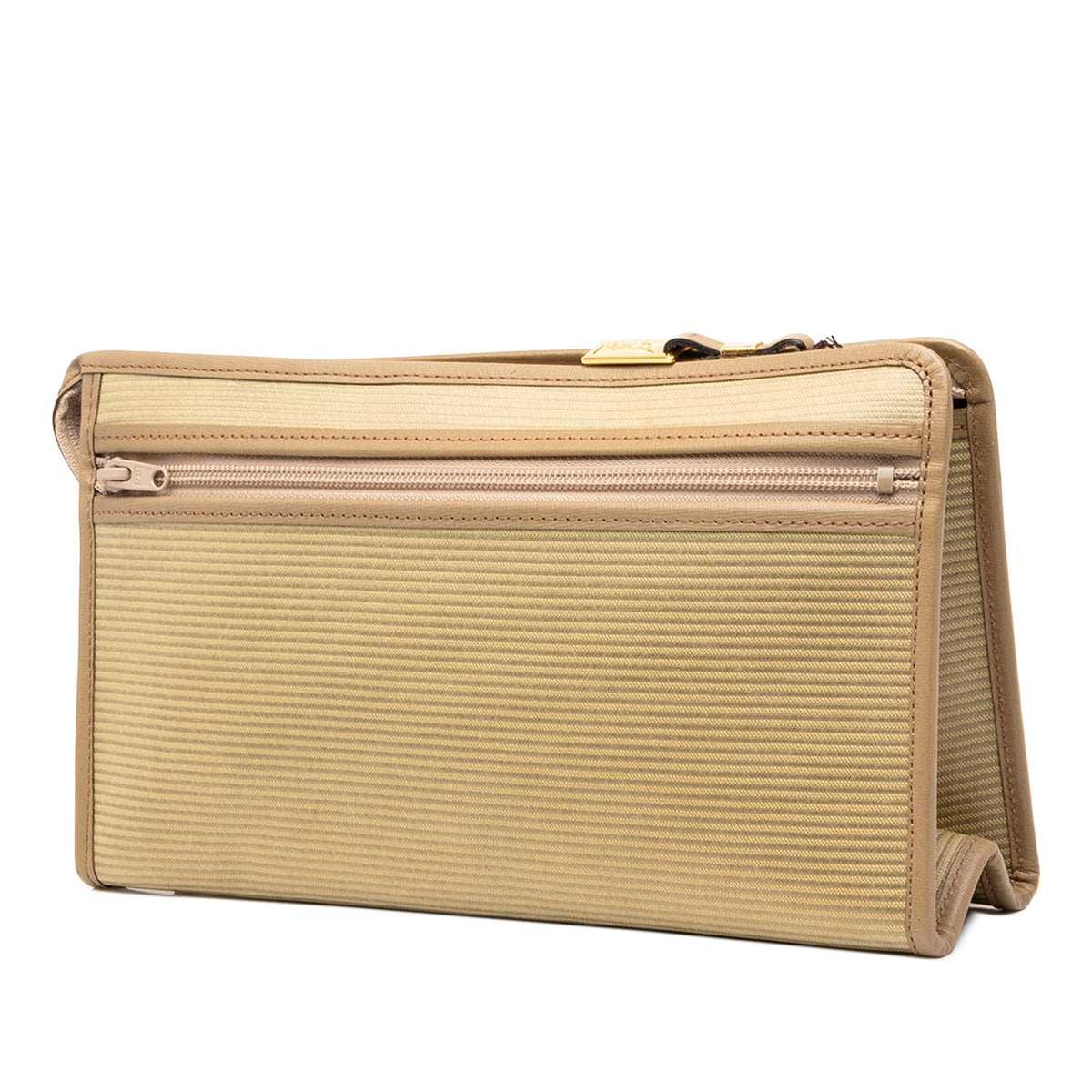 Saint Laurent Canvas Clutch — Beige