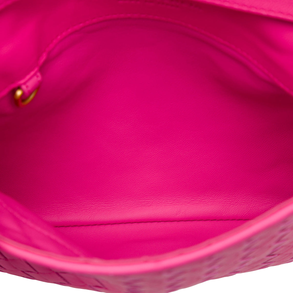 Bottega Veneta Nappa Intrecciato Flap Crossbody — Pink