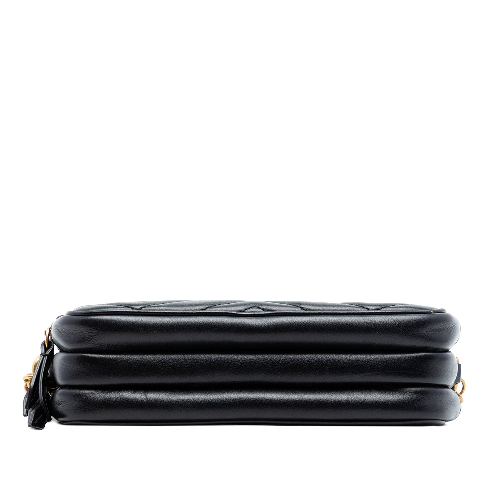 Gucci Mini GG Marmont Matelasse Leather Triple Zip Crossbody