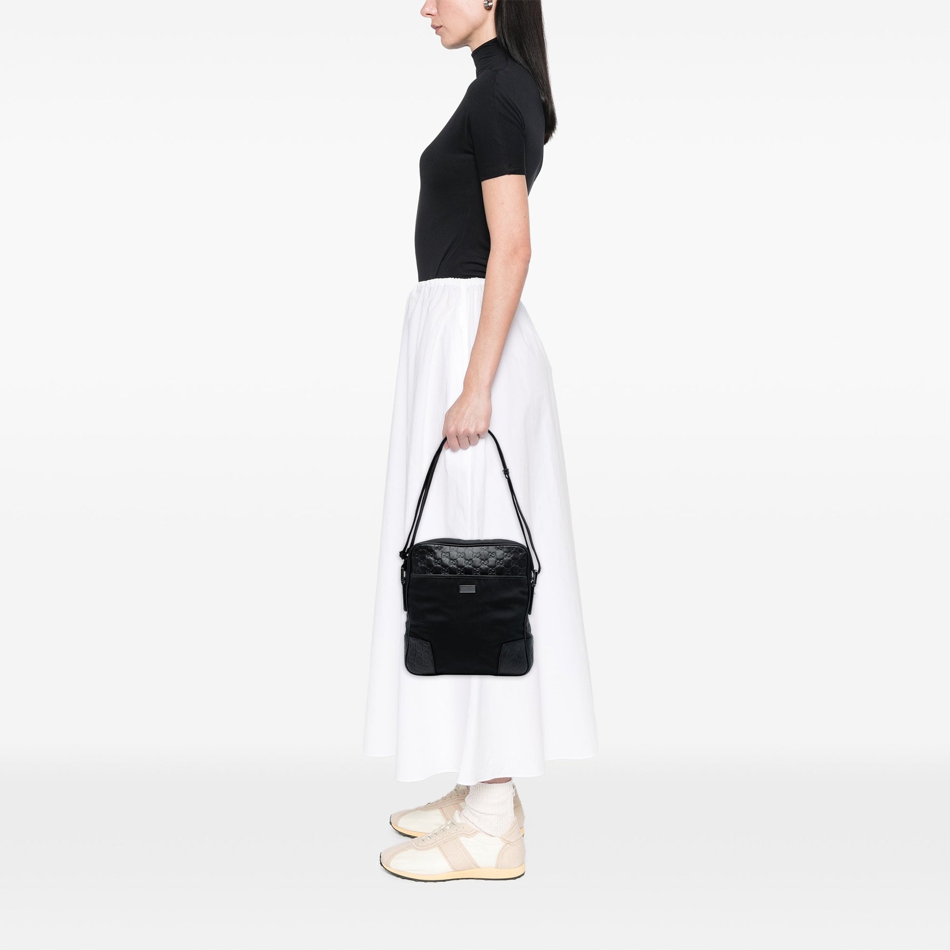 Gucci Guccissima Trimmed Nylon Crossbody