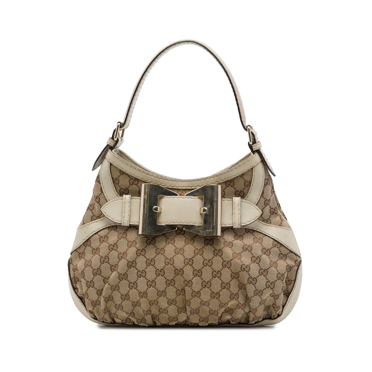 Gucci GG Canvas Dialux Queen Hobo — Beige