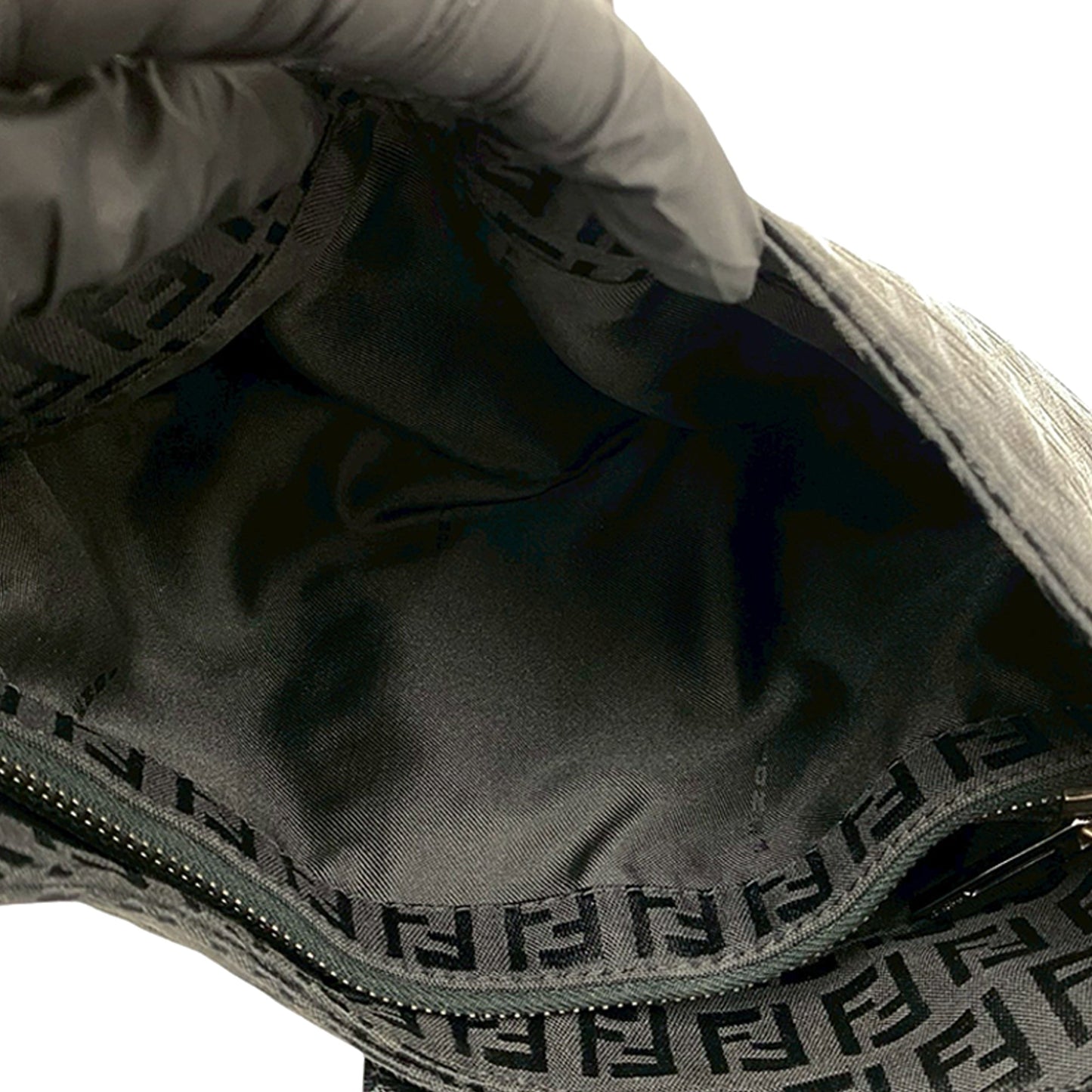 Fendi Zucchino Canvas Shoulder Bag