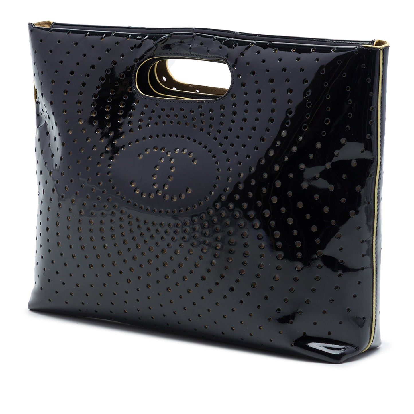 Chanel CC Perforated Patent Tote