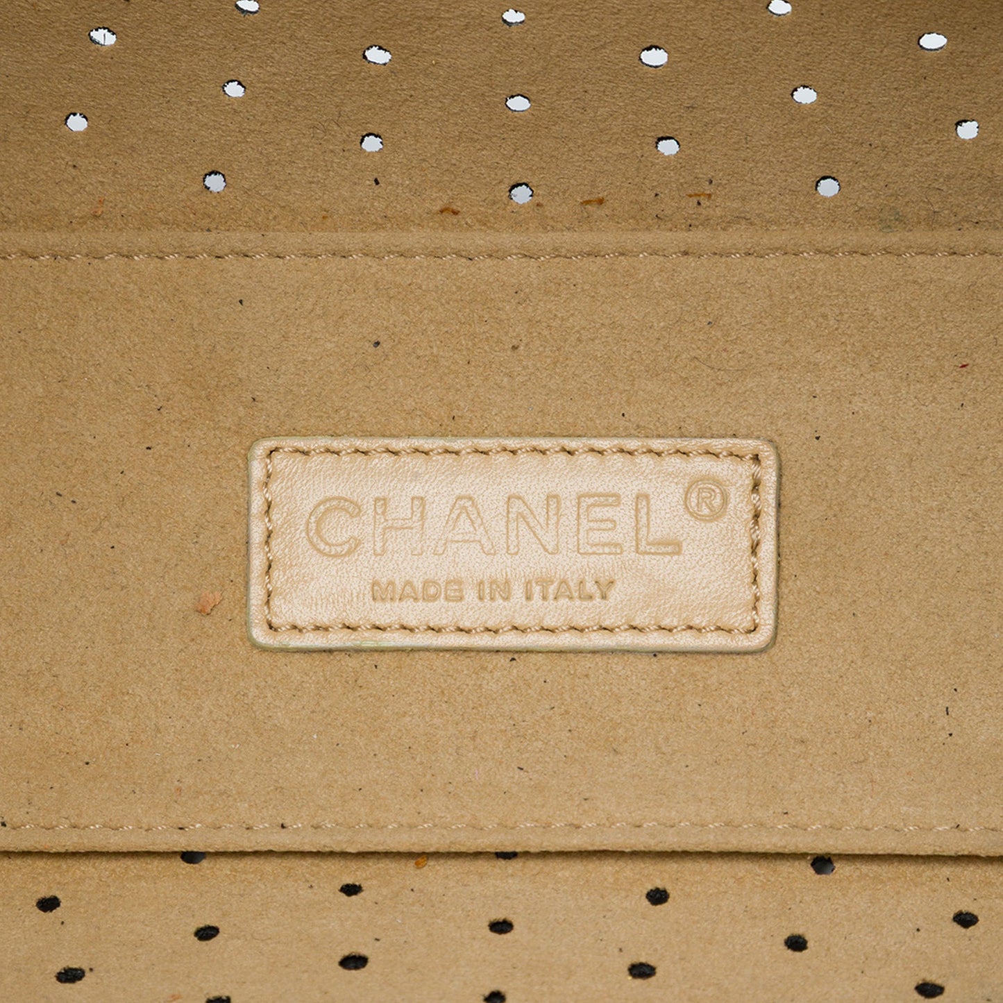 Chanel CC Perforated Patent Tote