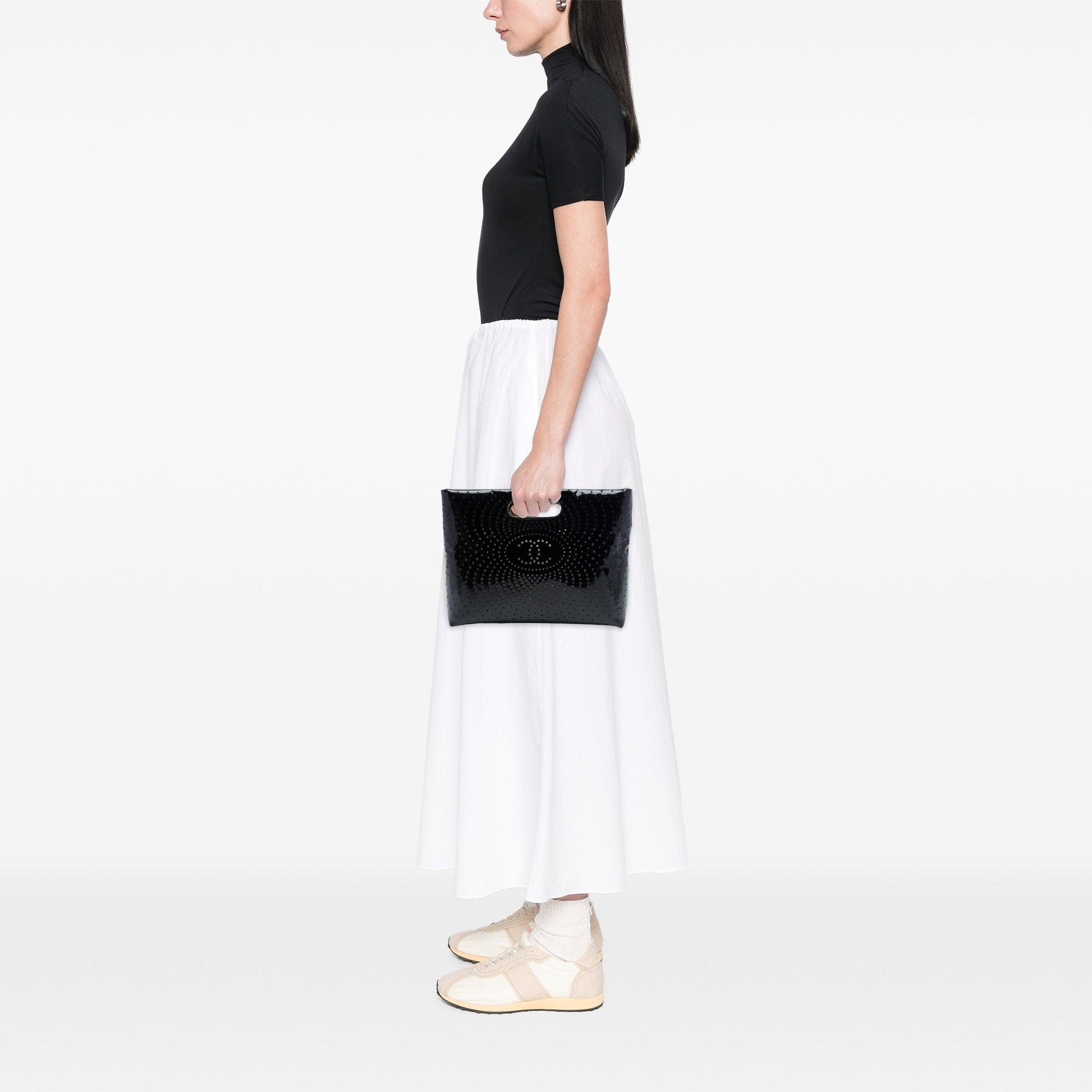 Chanel CC Perforated Patent Tote