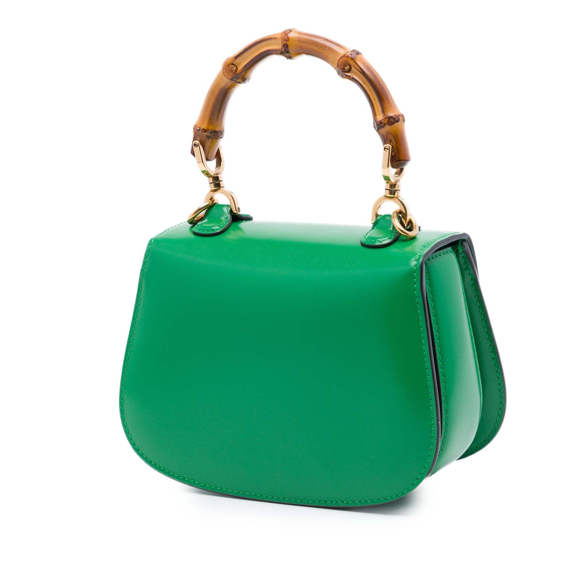 Gucci Mini Calfskin 1947 Bamboo Top Handle Bag