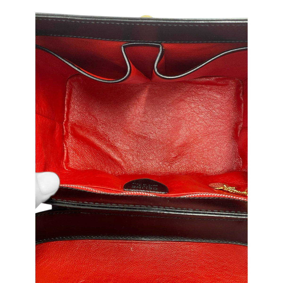 Celine Calfskin Star Ball Vanity Bag — Black
