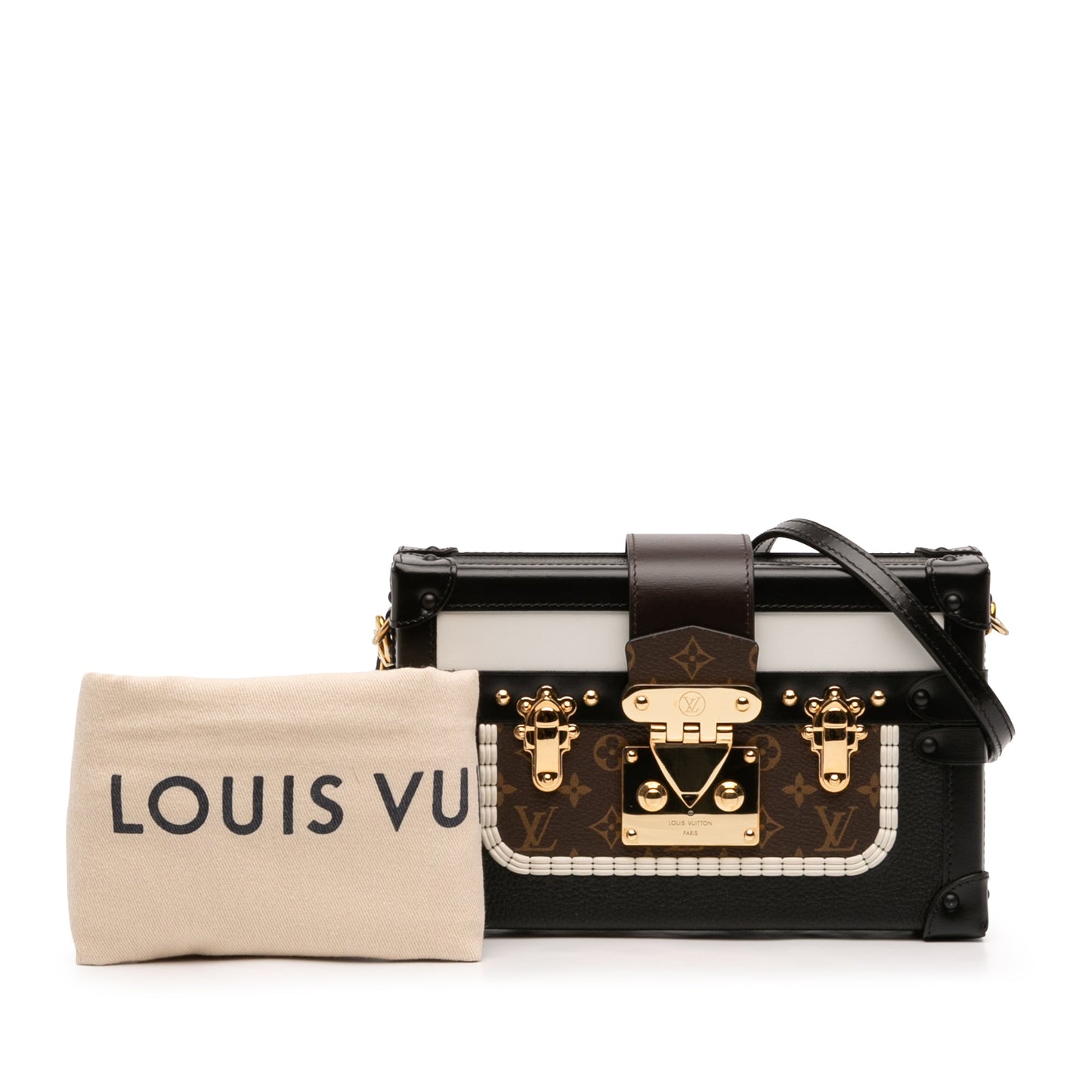 Louis Vuitton Limited Edition Calfskin and Monogram Petite Malle