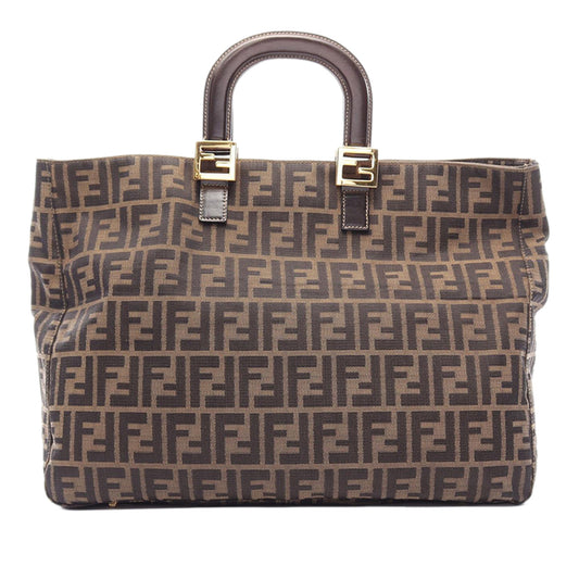 Fendi Large Zucca Canvas Twins Tote