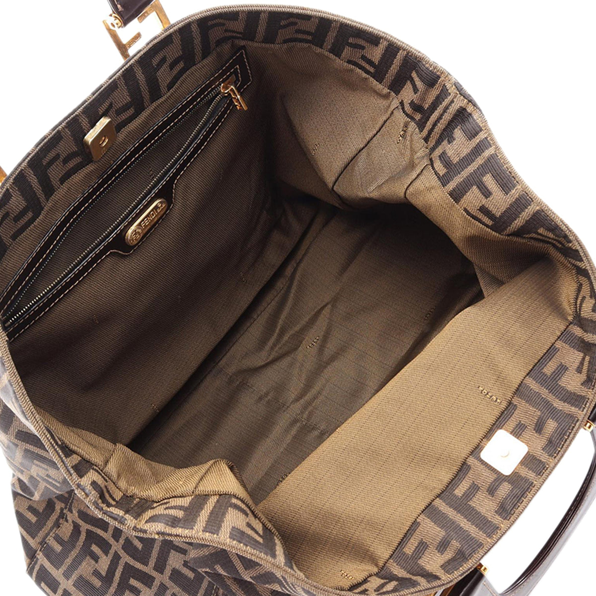 Fendi Large Zucca Canvas Twins Tote