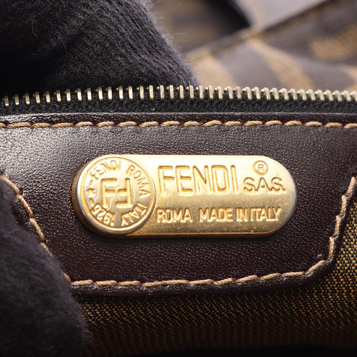 Fendi Large Zucca Canvas Twins Tote