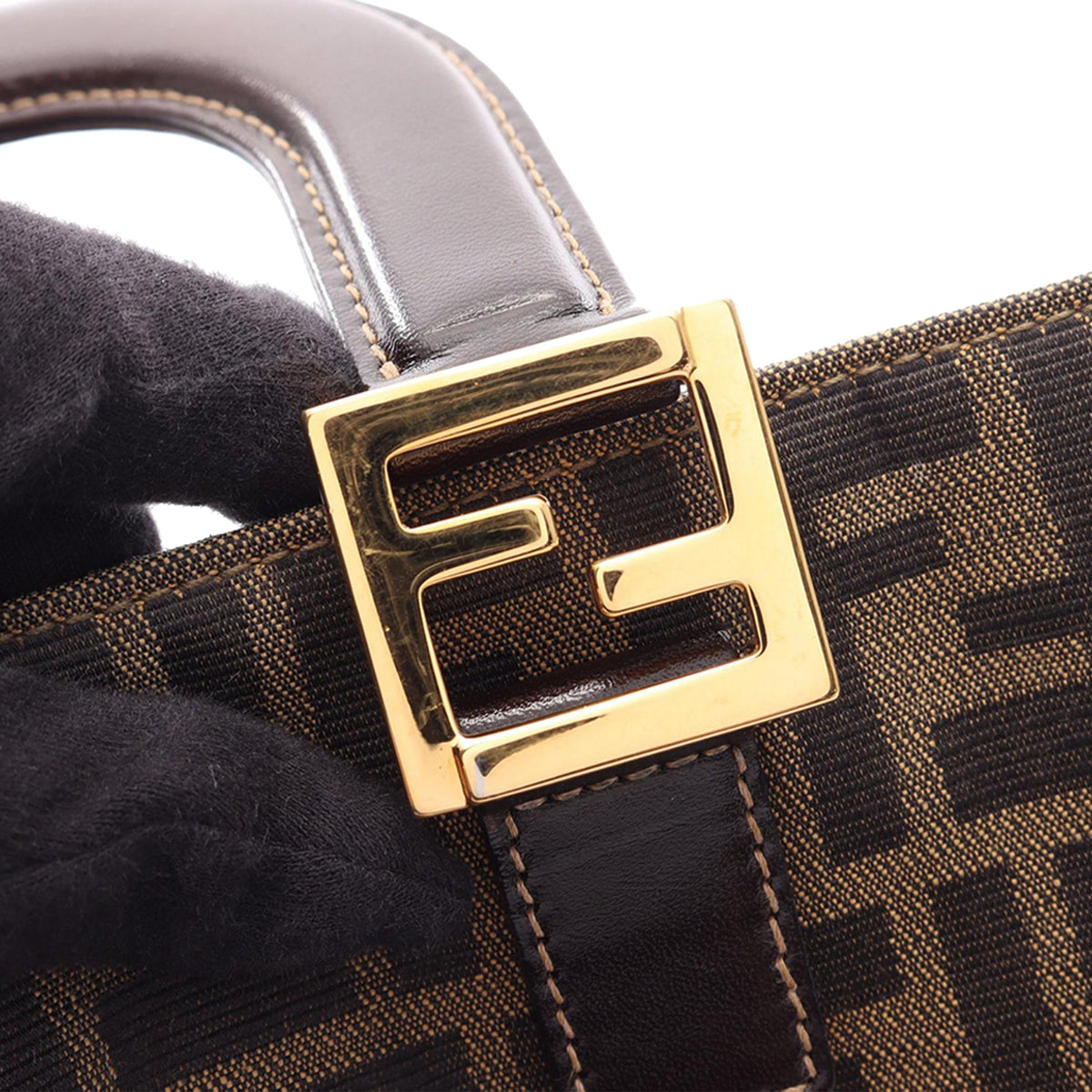 Fendi Large Zucca Canvas Twins Tote