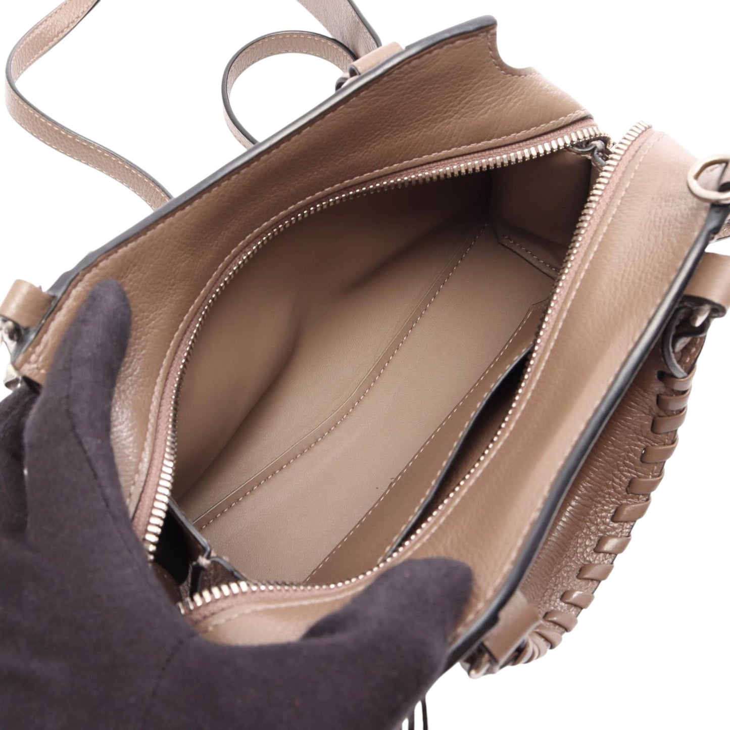 Balenciaga Mini Grained Calfskin Motocross Neo Classic City Satchel
