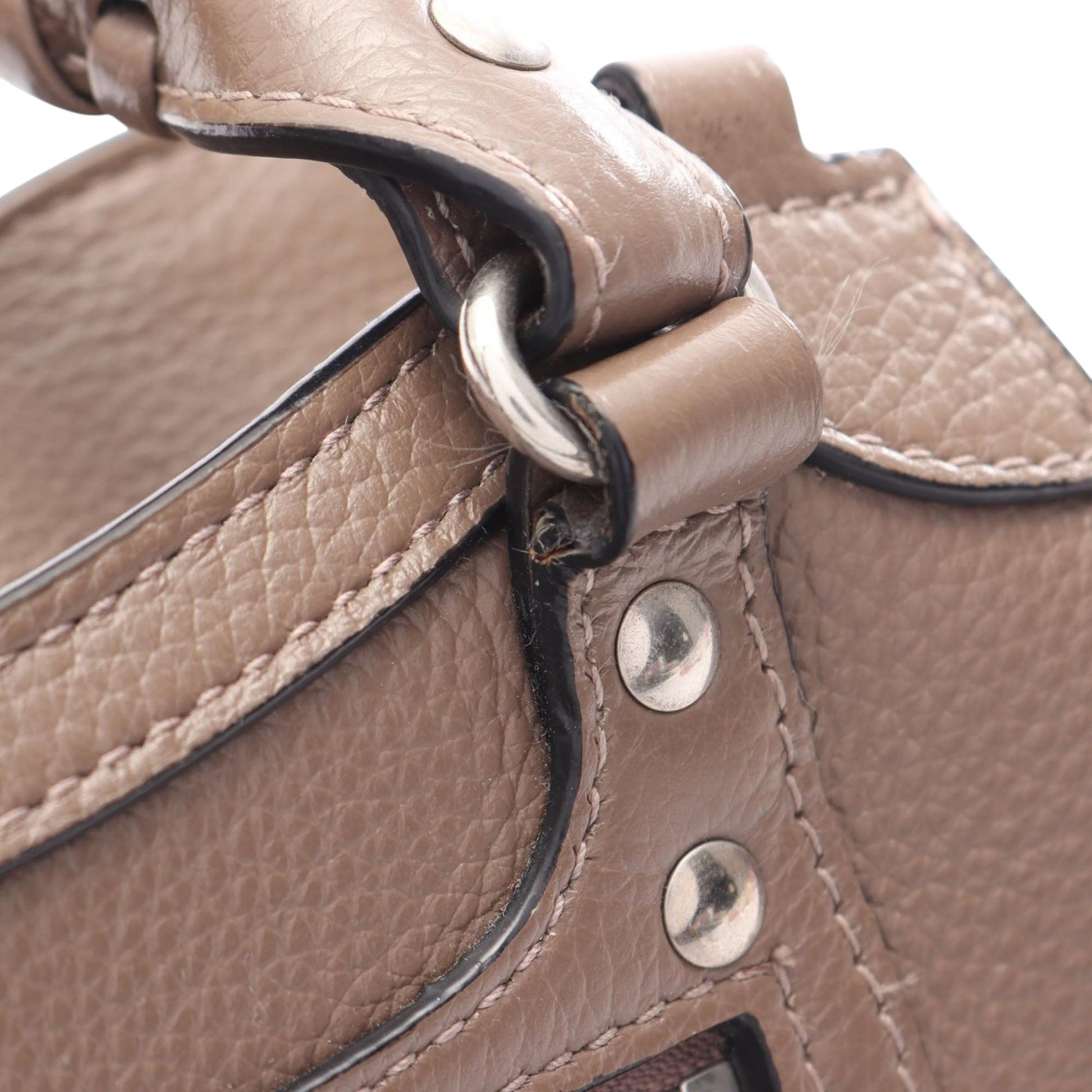 Balenciaga Mini Grained Calfskin Motocross Neo Classic City Satchel