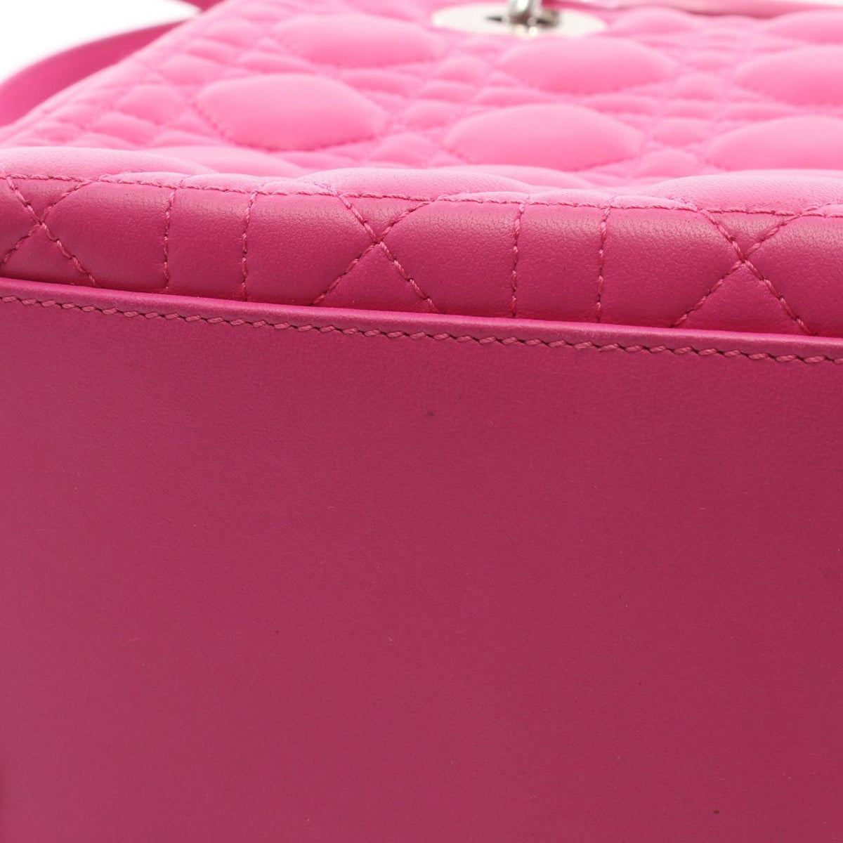 Dior Medium Lambskin Cannage Lady Dior — Pink