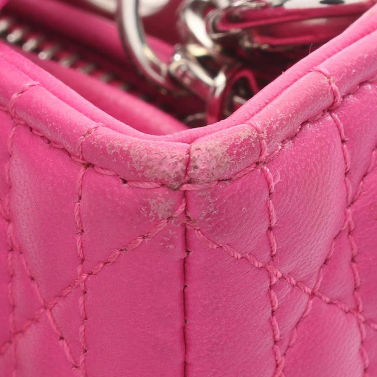 Dior Medium Lambskin Cannage Lady Dior — Pink