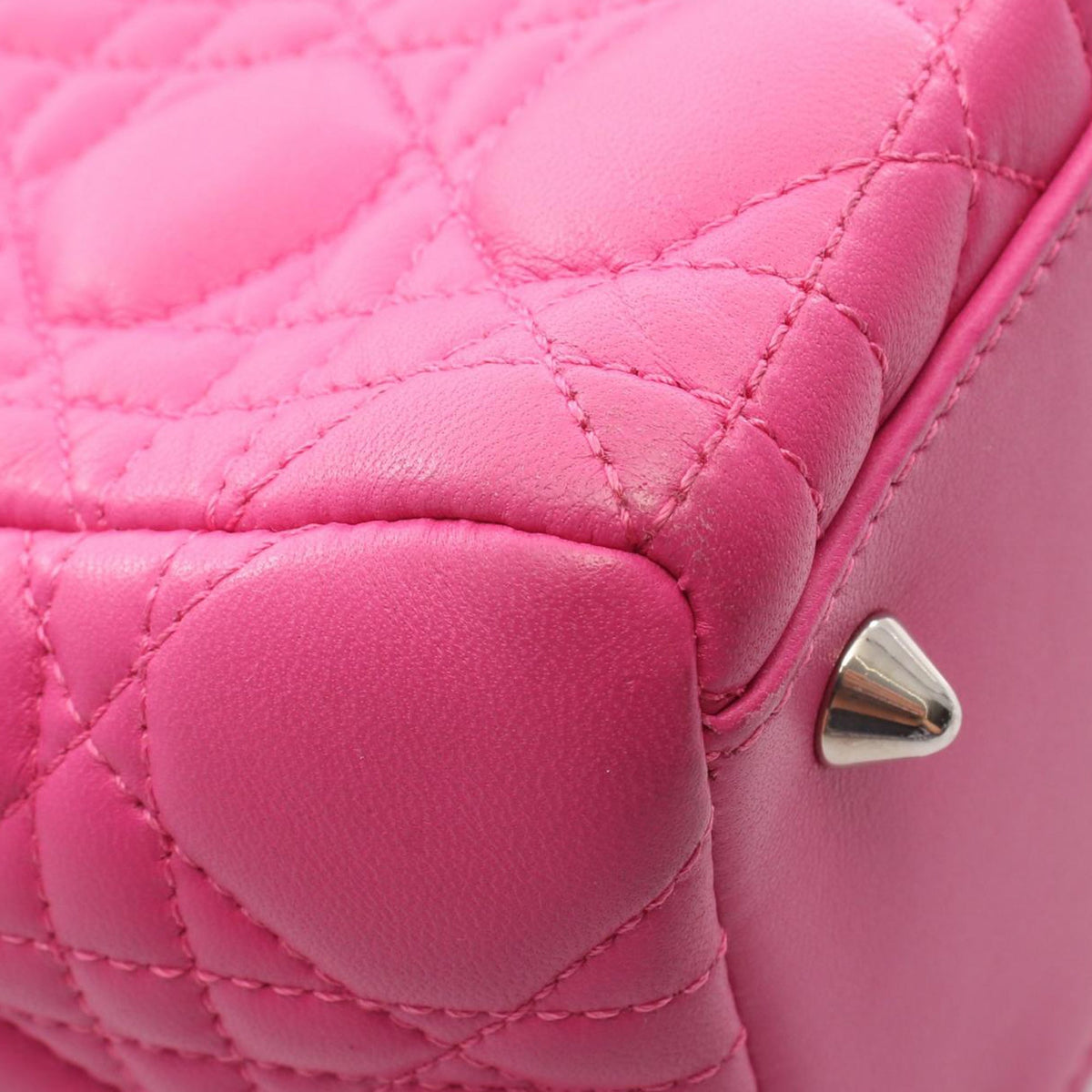 Dior Medium Lambskin Cannage Lady Dior — Pink