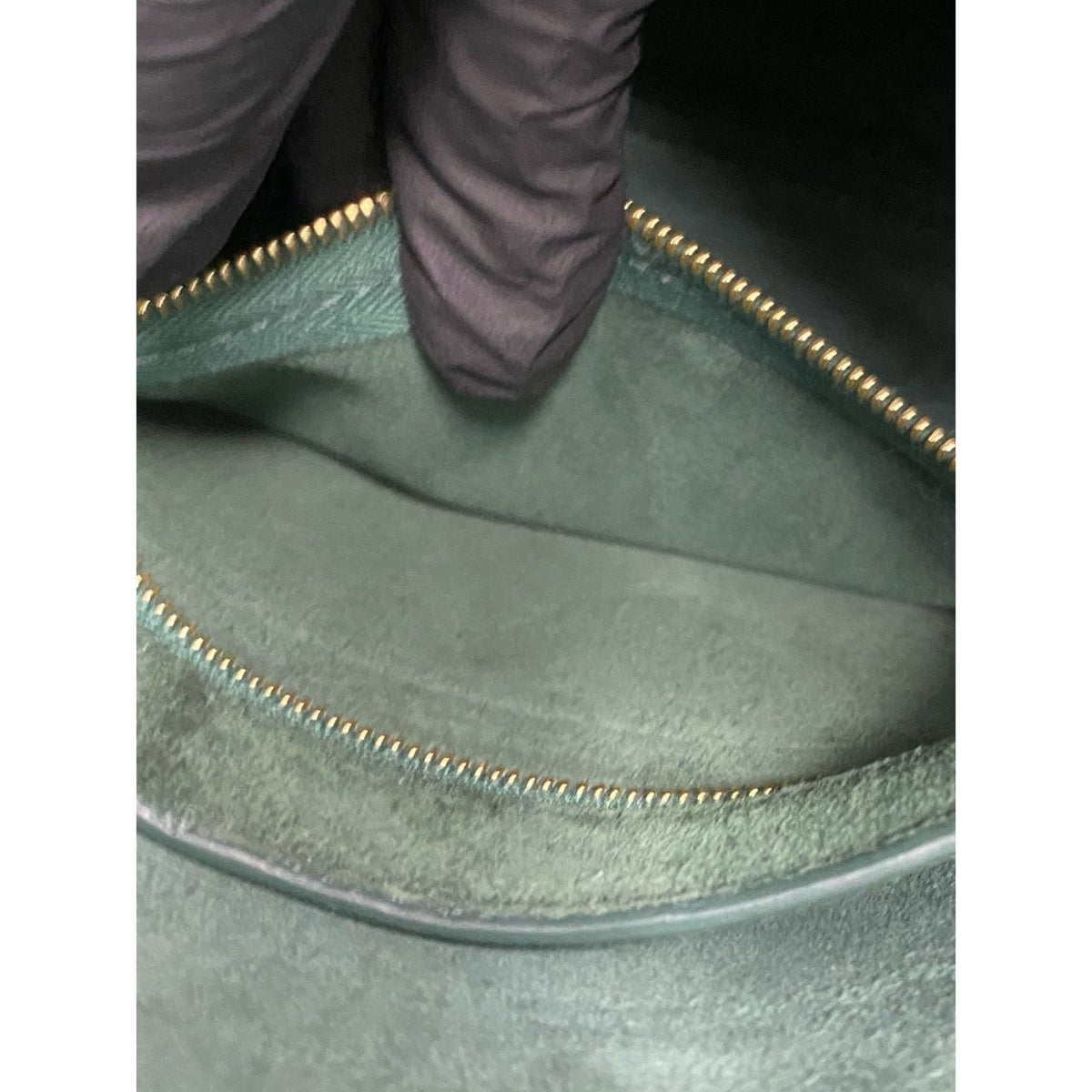 Celine Small Soft Grained Calfskin Seau Sangle Bucket Bag — Green
