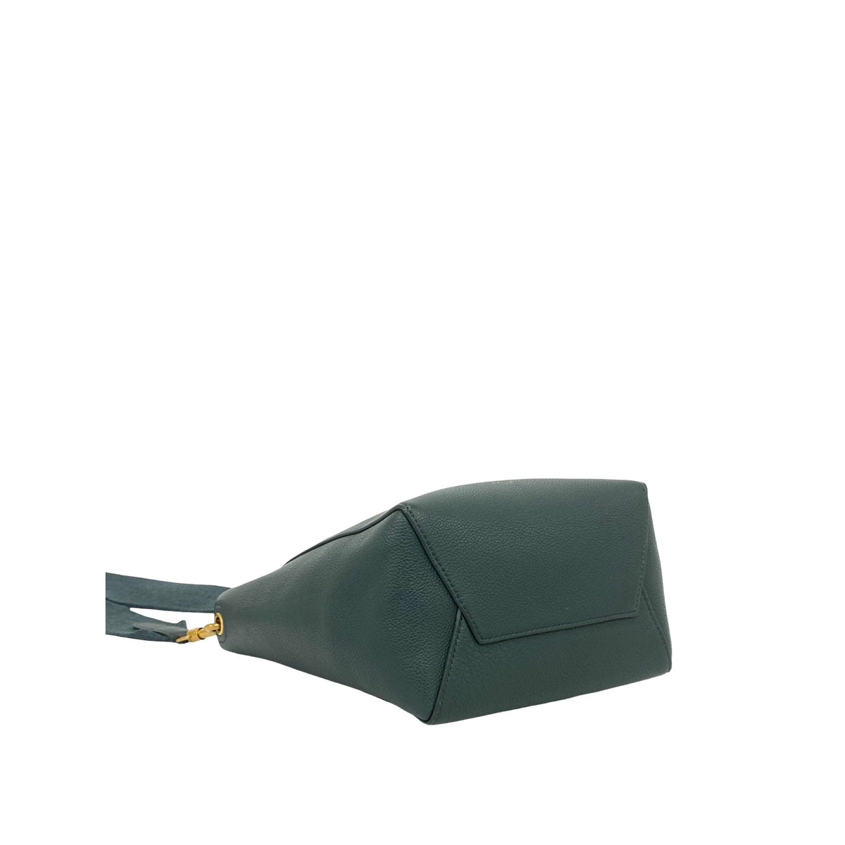 Celine Small Soft Grained Calfskin Seau Sangle Bucket Bag — Green
