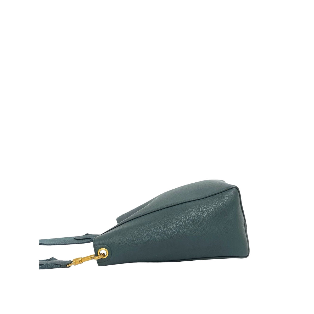 Celine Small Soft Grained Calfskin Seau Sangle Bucket Bag — Green