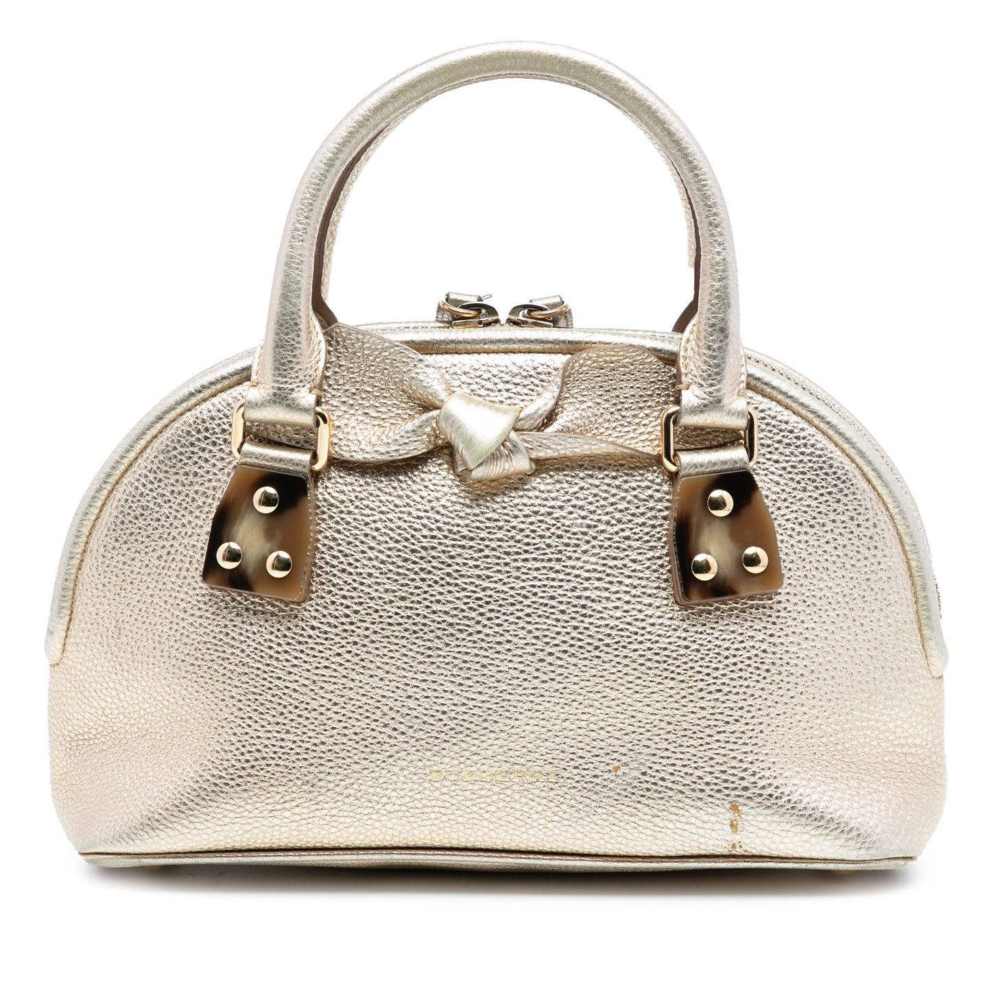 Burberry Small Grained Calfskin Bloomsbury Top Handle Bag