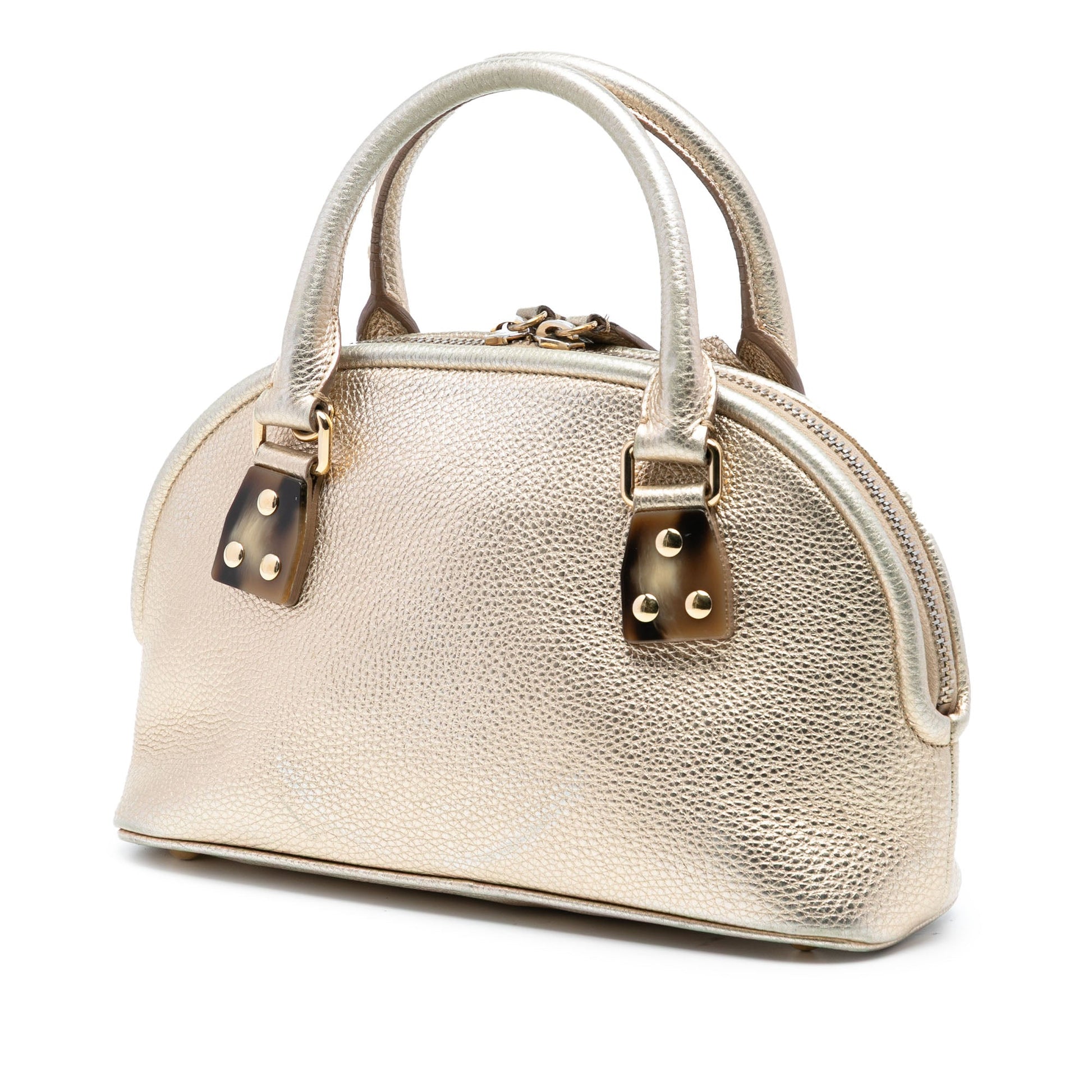 Burberry Small Grained Calfskin Bloomsbury Top Handle Bag