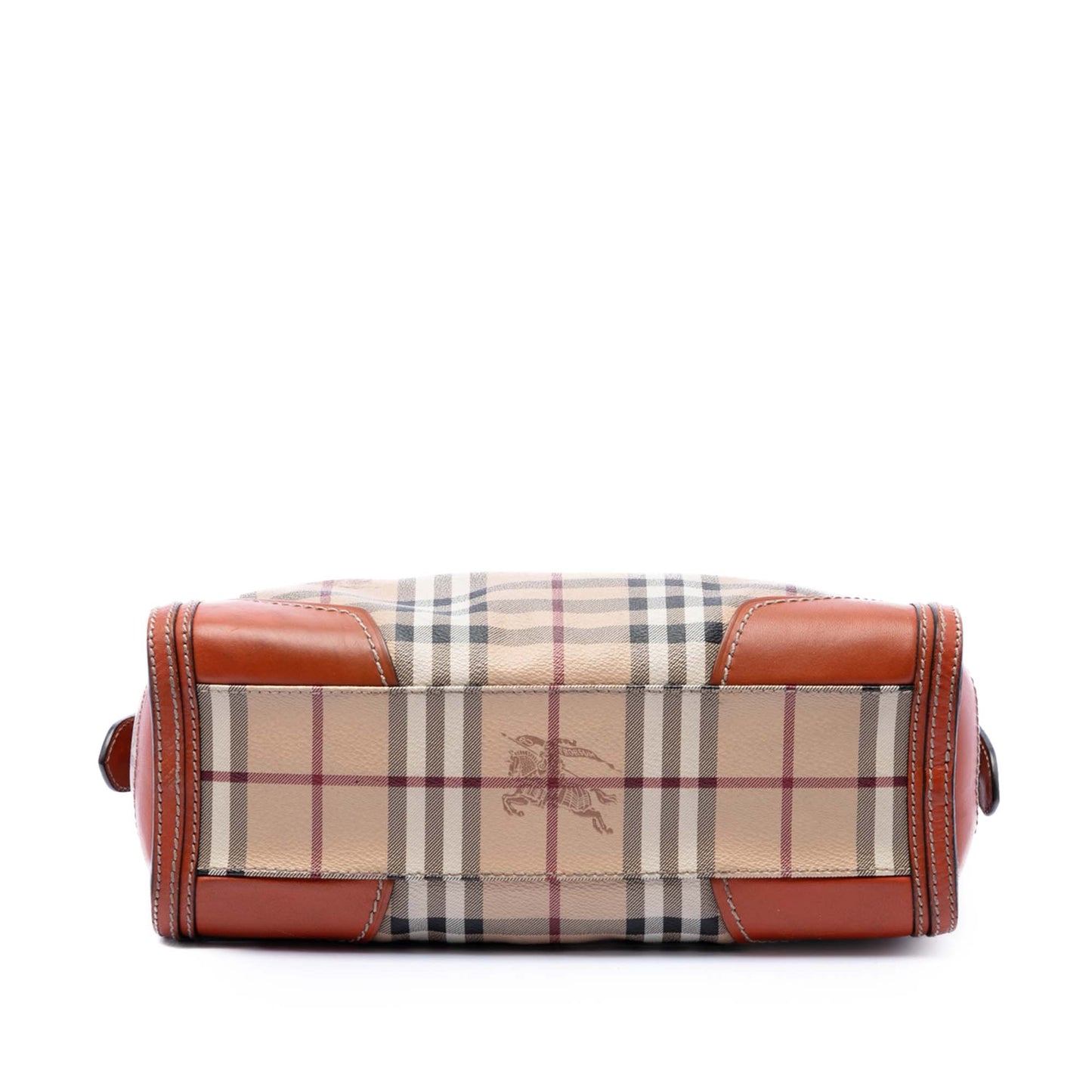 Burberry Small Haymarket Check Coated Canvas Honeywood Tote