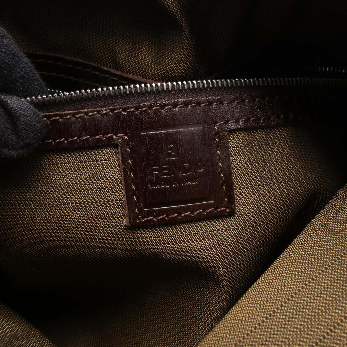 Fendi Zucca Canvas Shoulder Bag — Brown