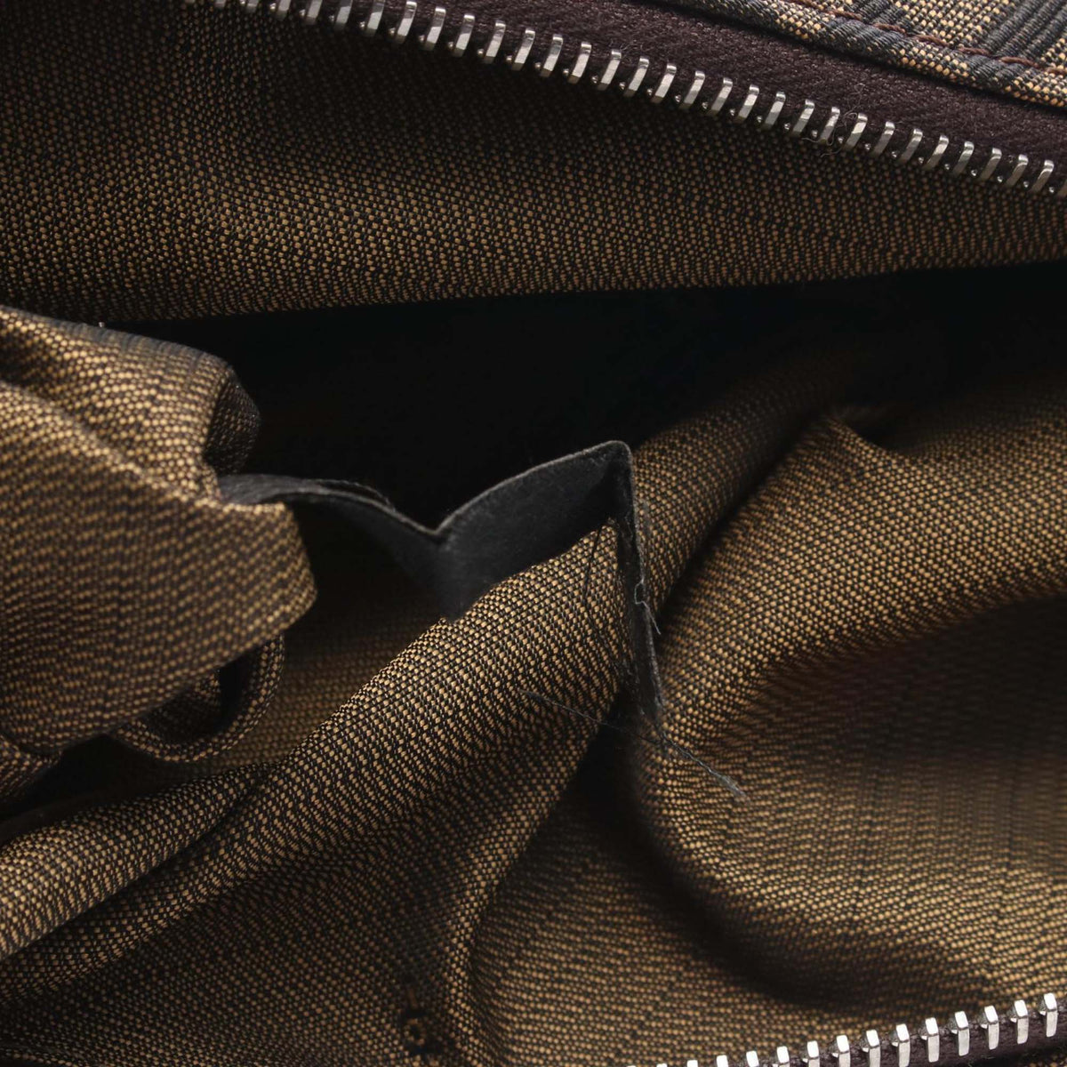 Fendi Zucca Canvas Shoulder Bag — Brown
