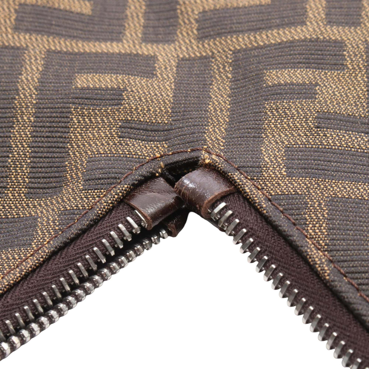 Fendi Zucca Canvas Shoulder Bag — Brown