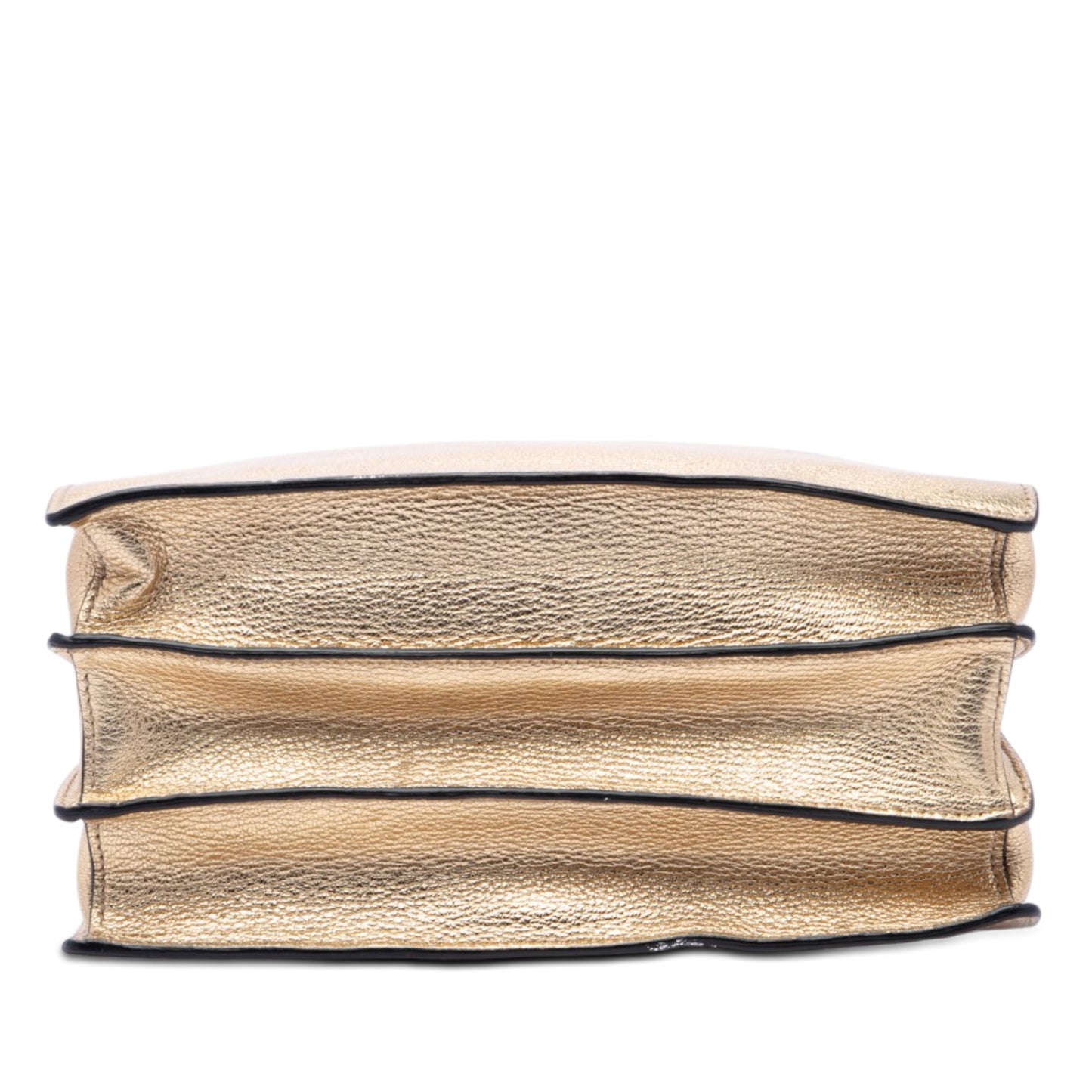 Miu Miu Metallic Goatskin Madras Push Lock Tote