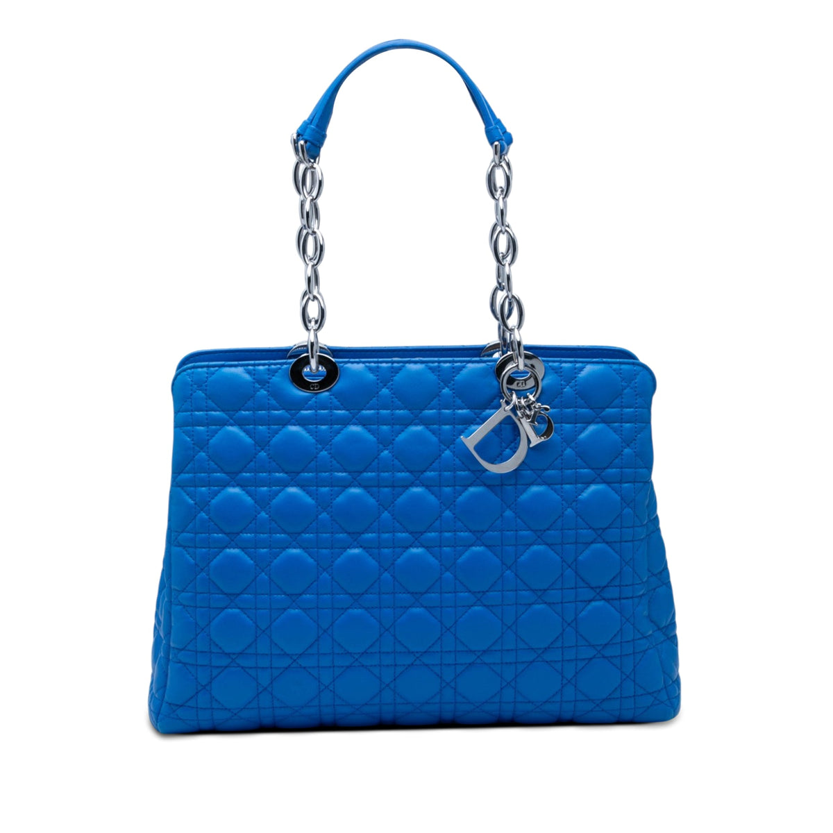 Dior Large Lambskin Cannage Soft Zipped Lady Dior Shopping Tote