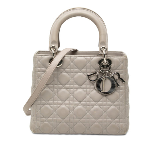 Dior Medium Lambskin Cannage Lady Dior