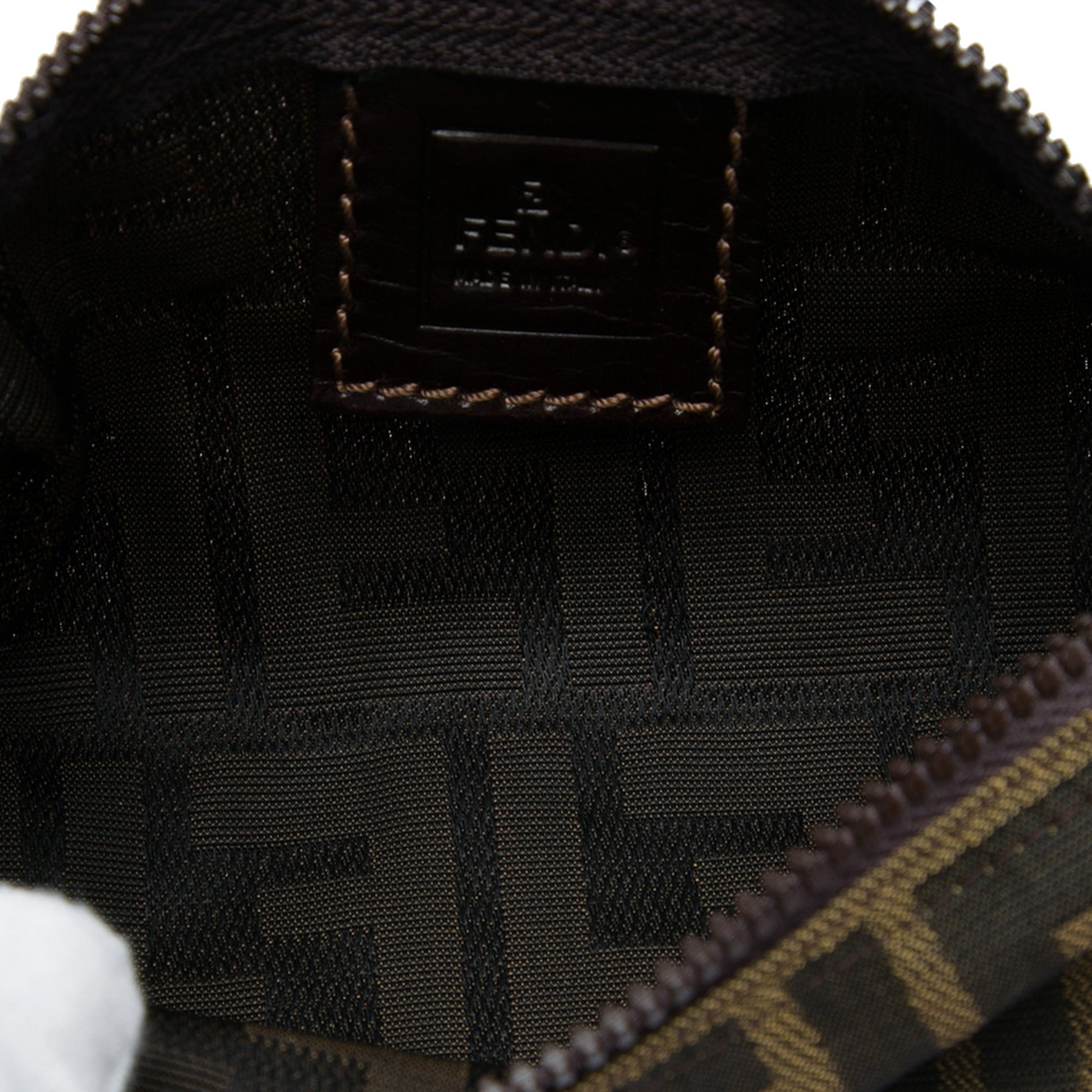 Fendi Zucca Canvas Barrel Pochette