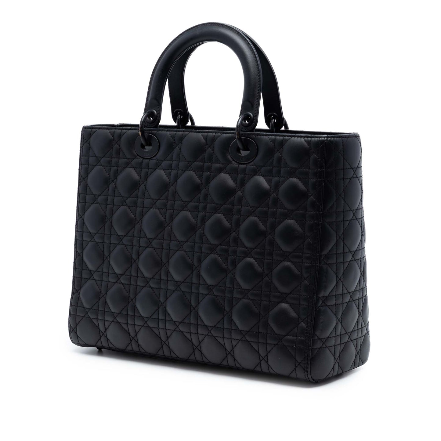 Dior Large Ultra Matte Calfskin Cannage Lady Dior