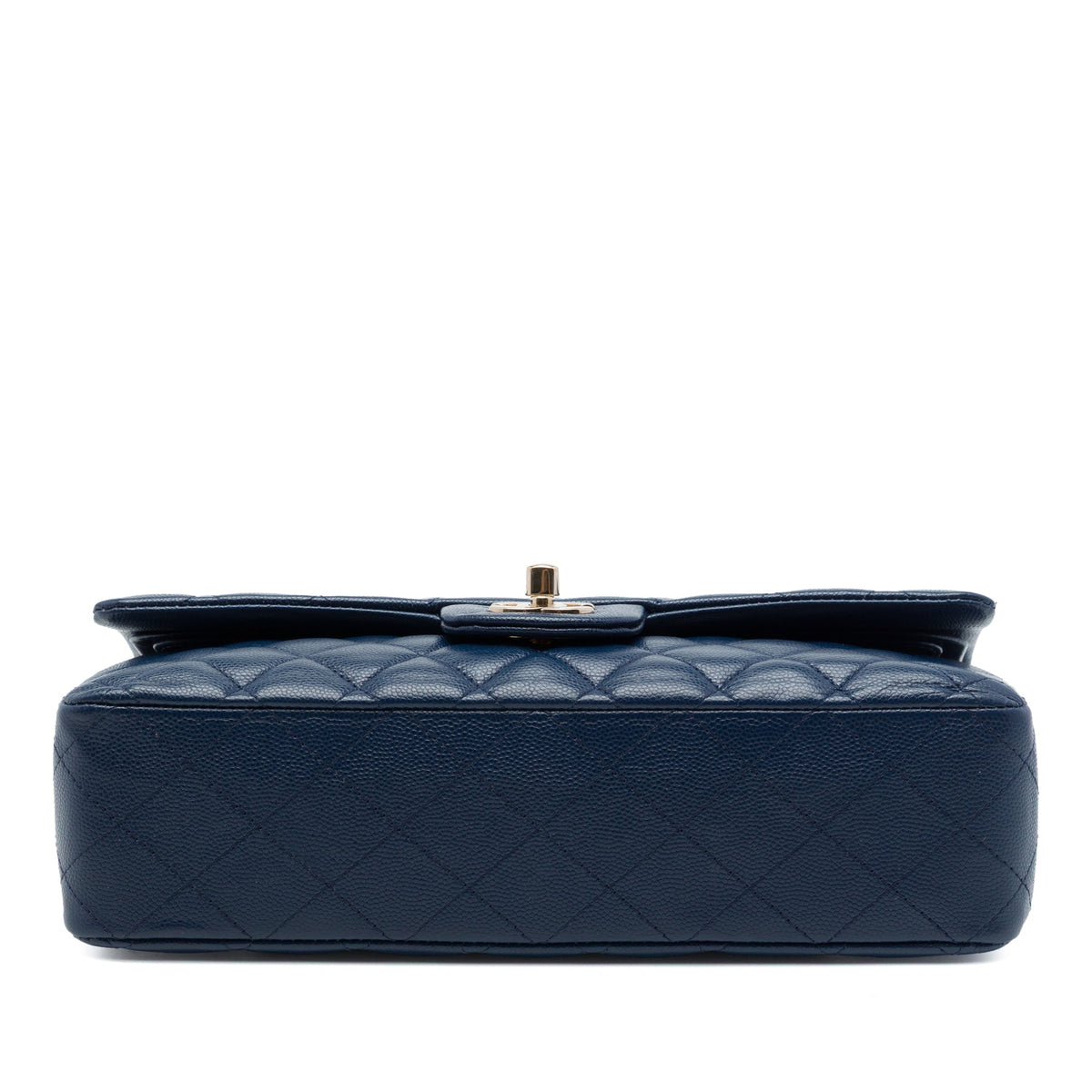 Chanel Medium Classic Caviar Double Flap — Blue