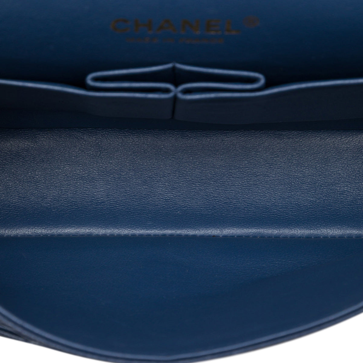 Chanel Medium Classic Caviar Double Flap — Blue