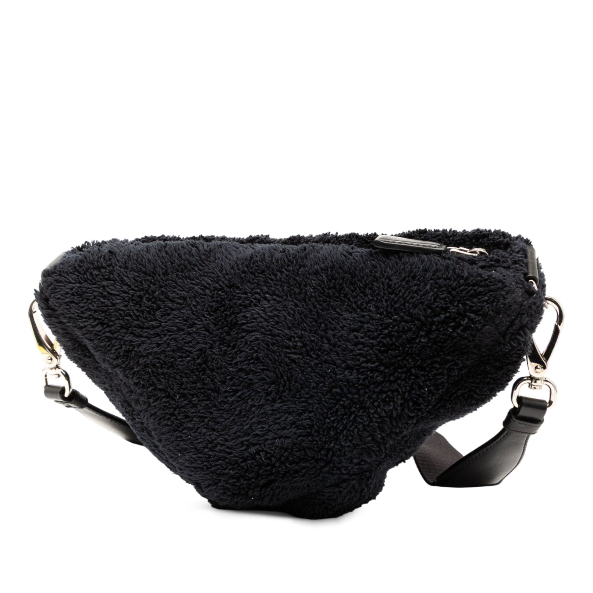 Prada Spugna Terry Cloth Triangle Logo Crossbody