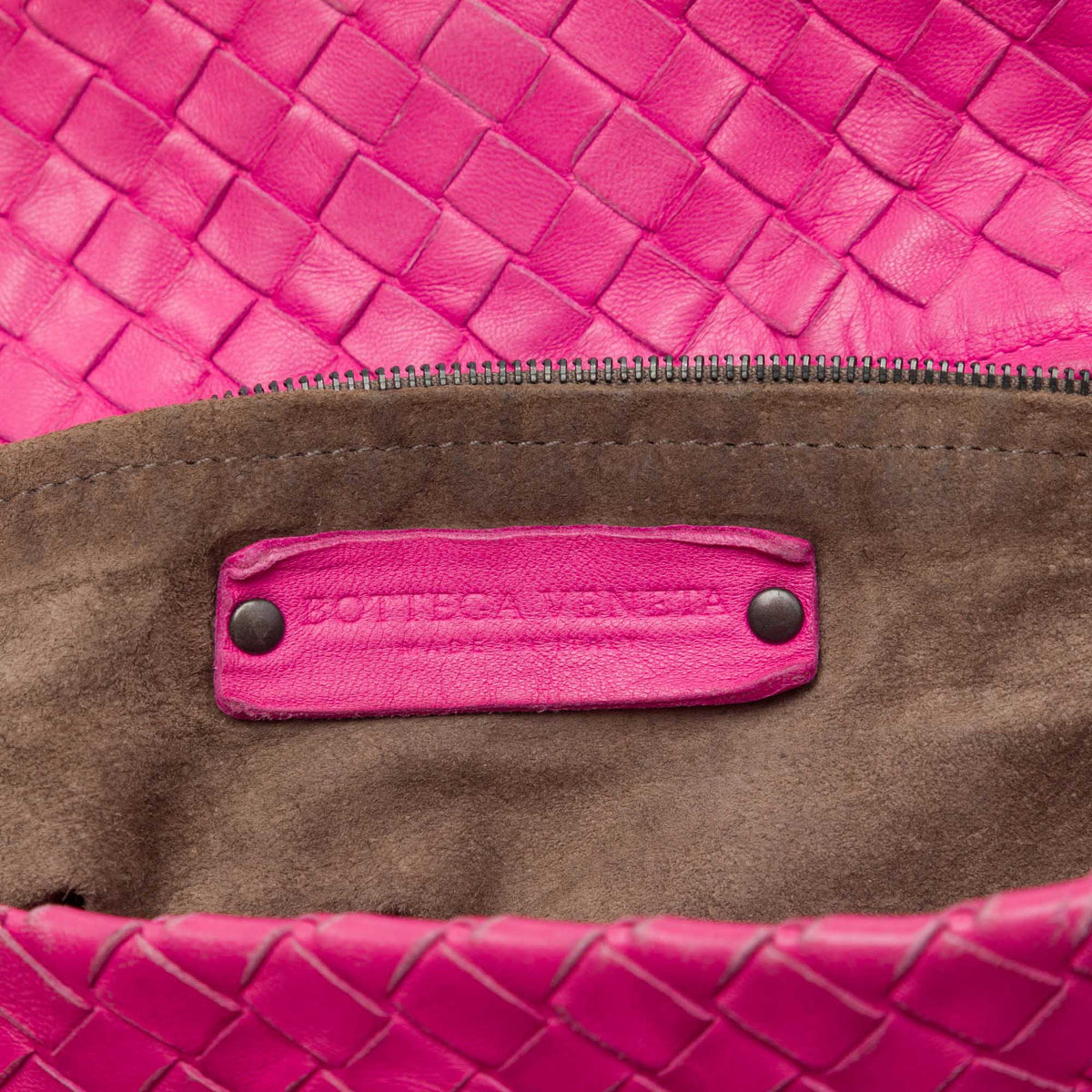 Bottega Veneta Medium Nappa Intrecciato Garda Tote — Pink