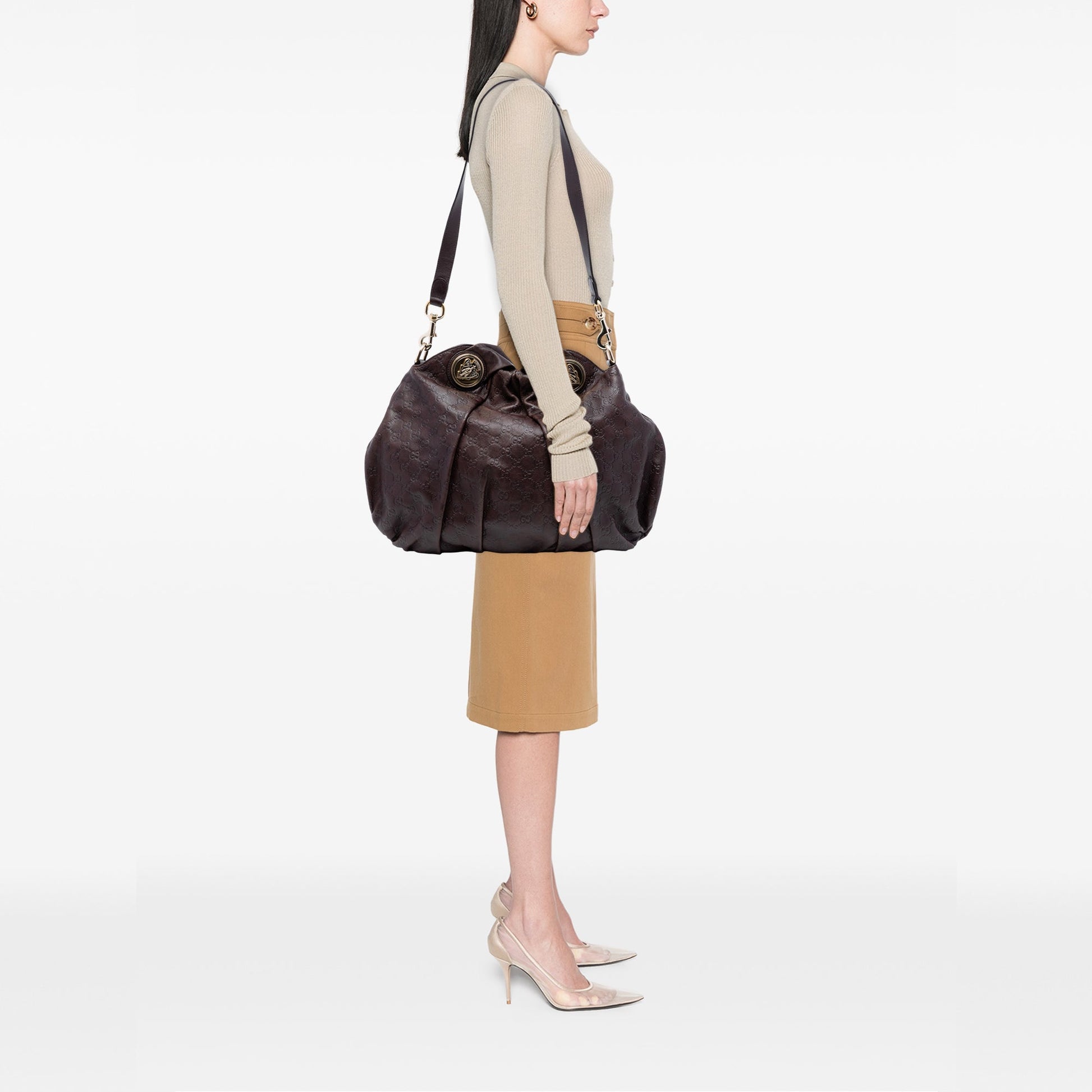 Gucci Large Guccissima Hysteria Satchel