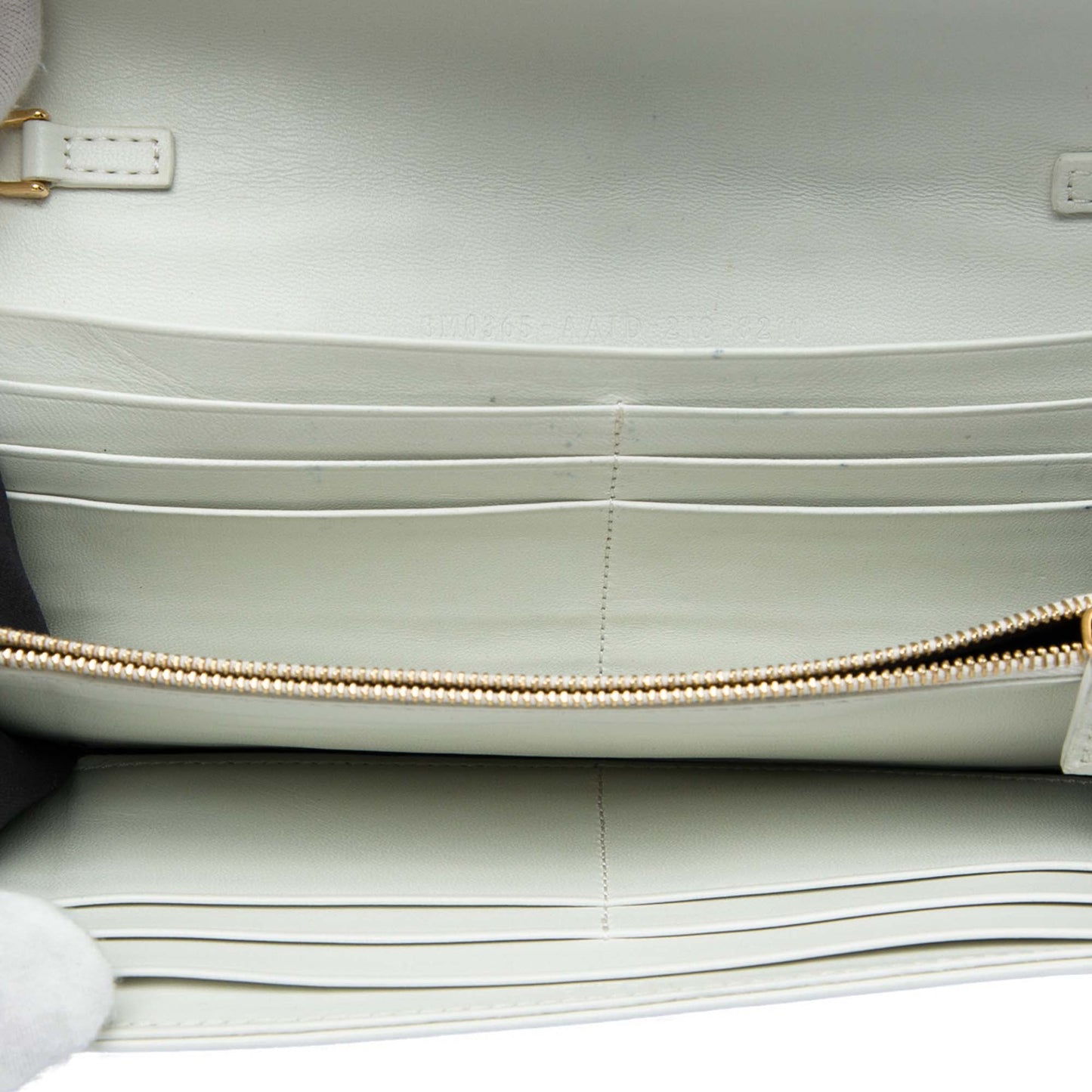 Fendi Zucca Embossed Nappa Baguette Continental Wallet With Chain