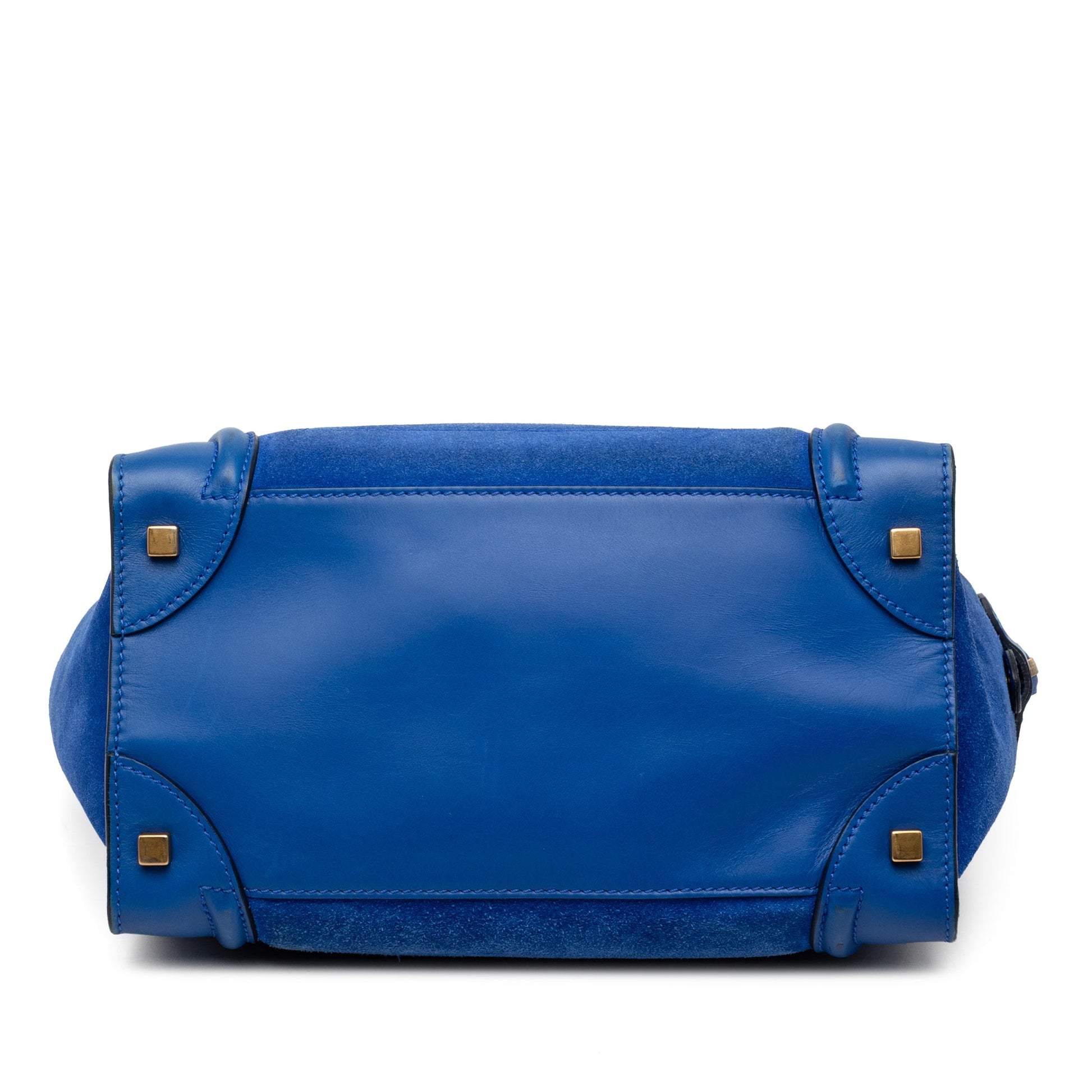 Celine Mini Suede and Calfskin Luggage Tote
