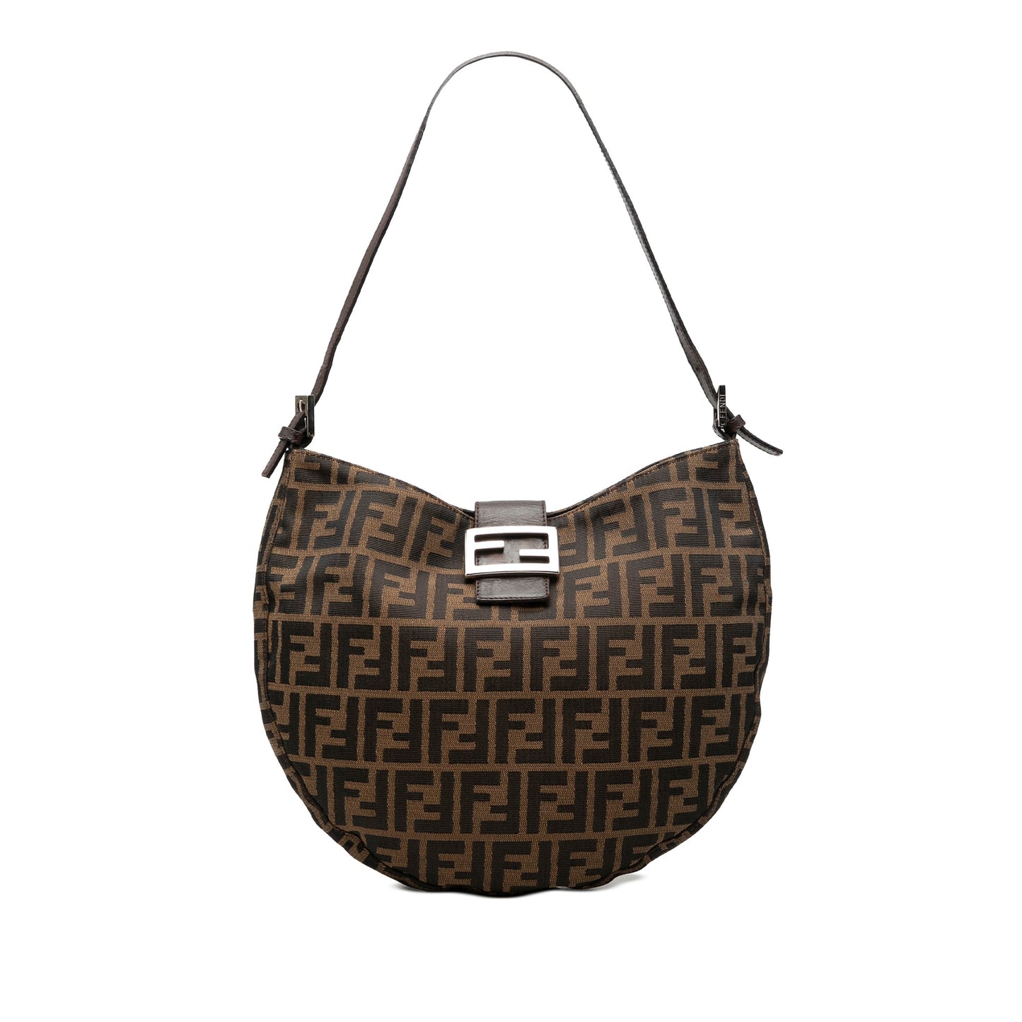Fendi Zucca Canvas Croissant Hobo