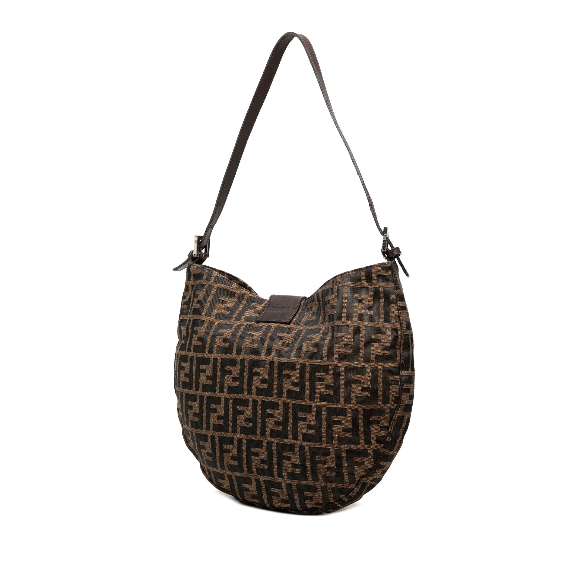 Fendi Zucca Canvas Croissant Hobo
