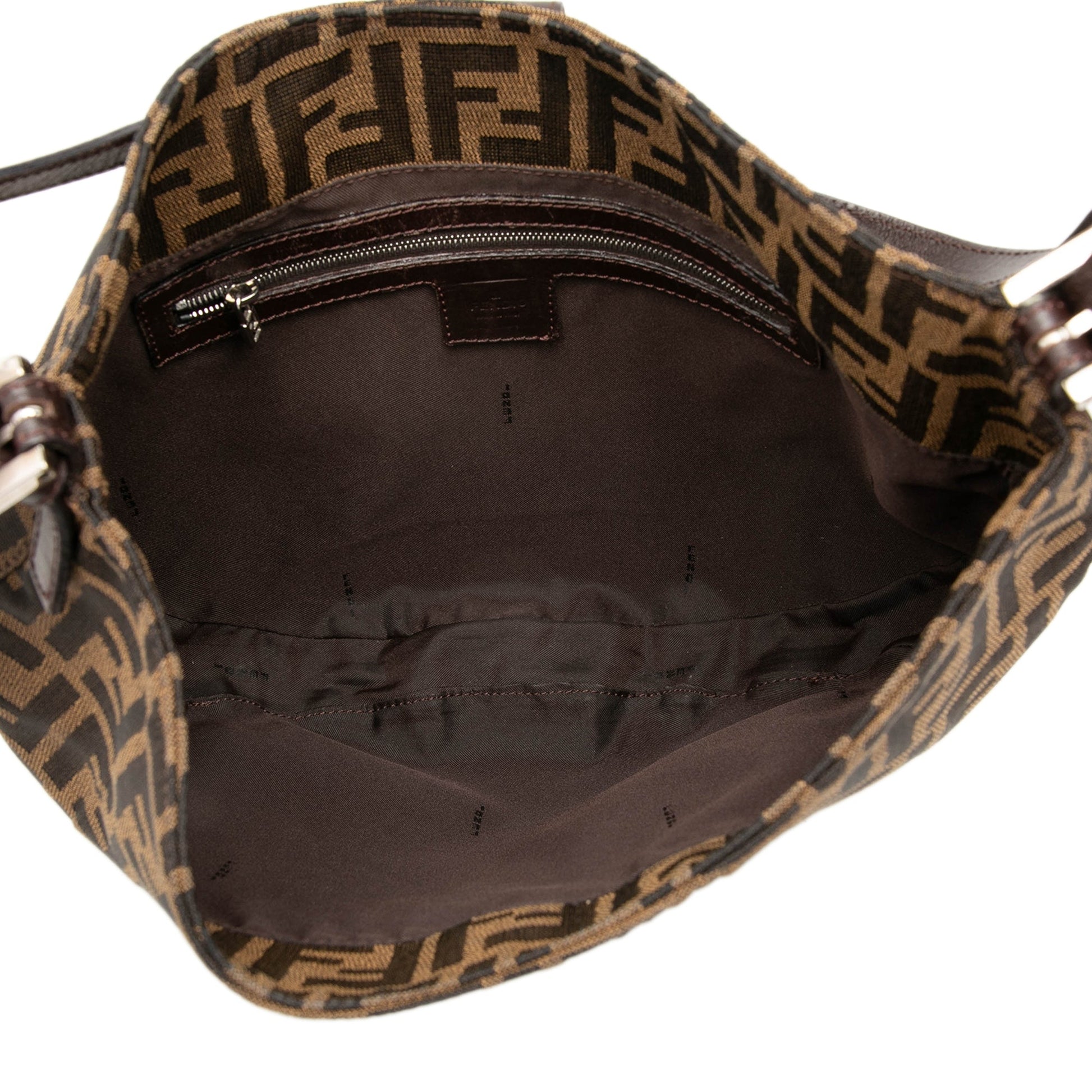 Fendi Zucca Canvas Croissant Hobo
