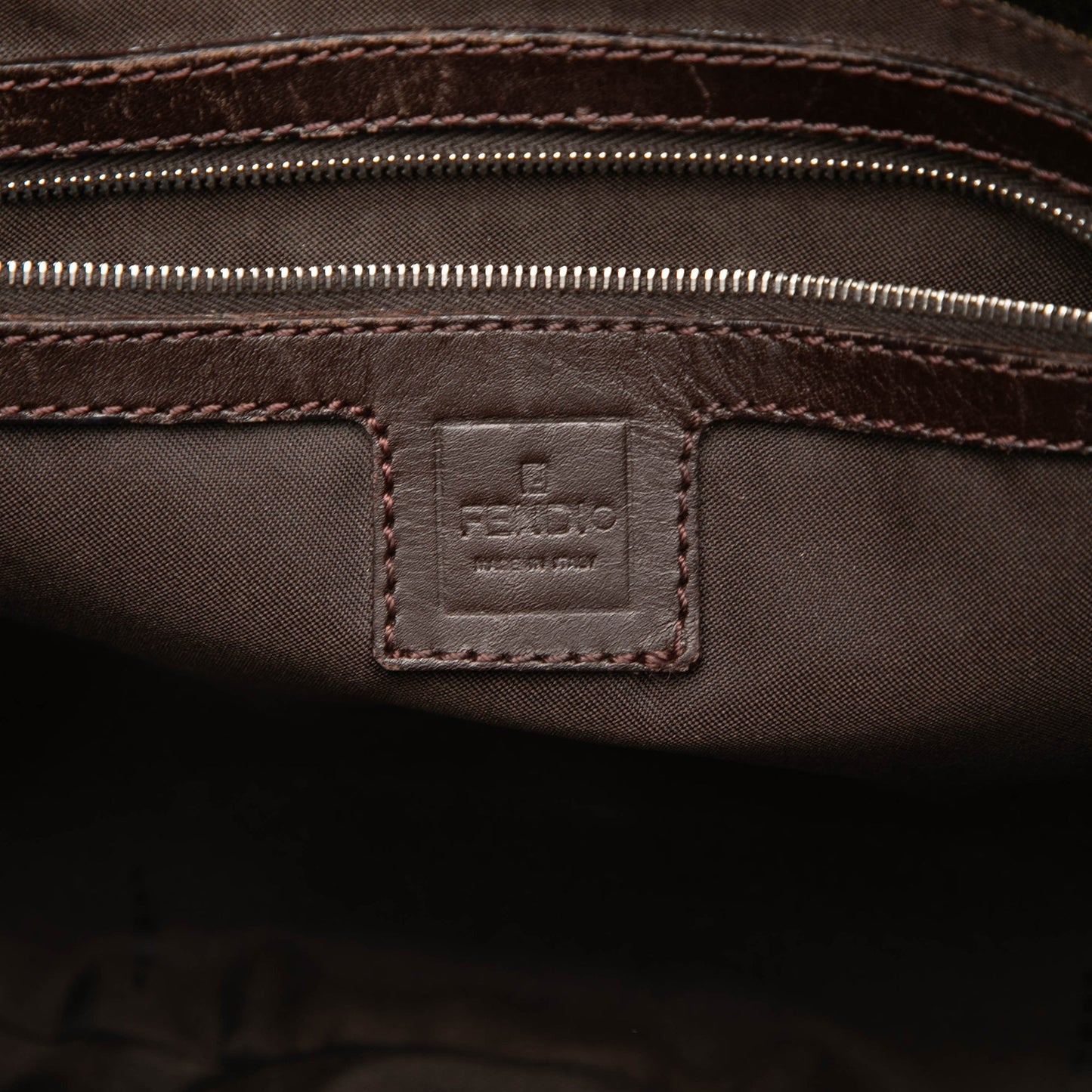 Fendi Zucca Canvas Croissant Hobo