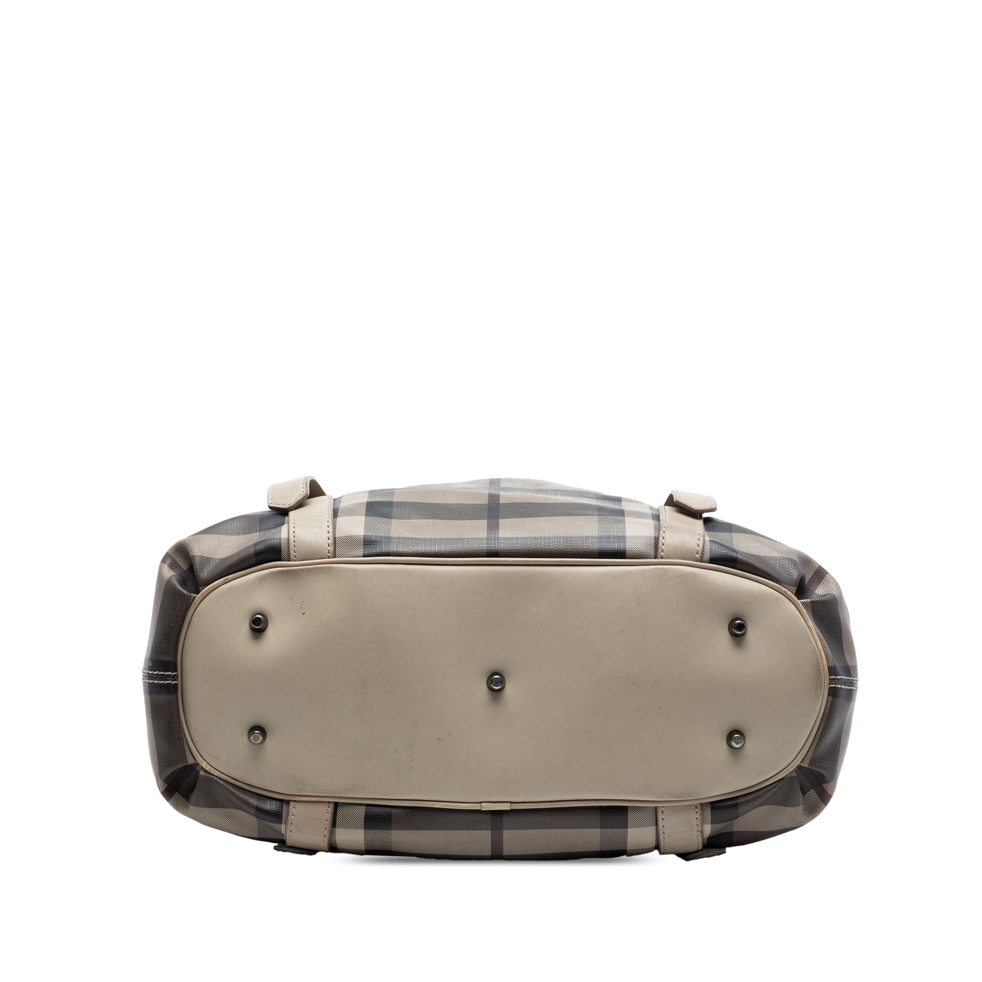 Burberry Smoke Check Coated Canvas Northfield Satchel