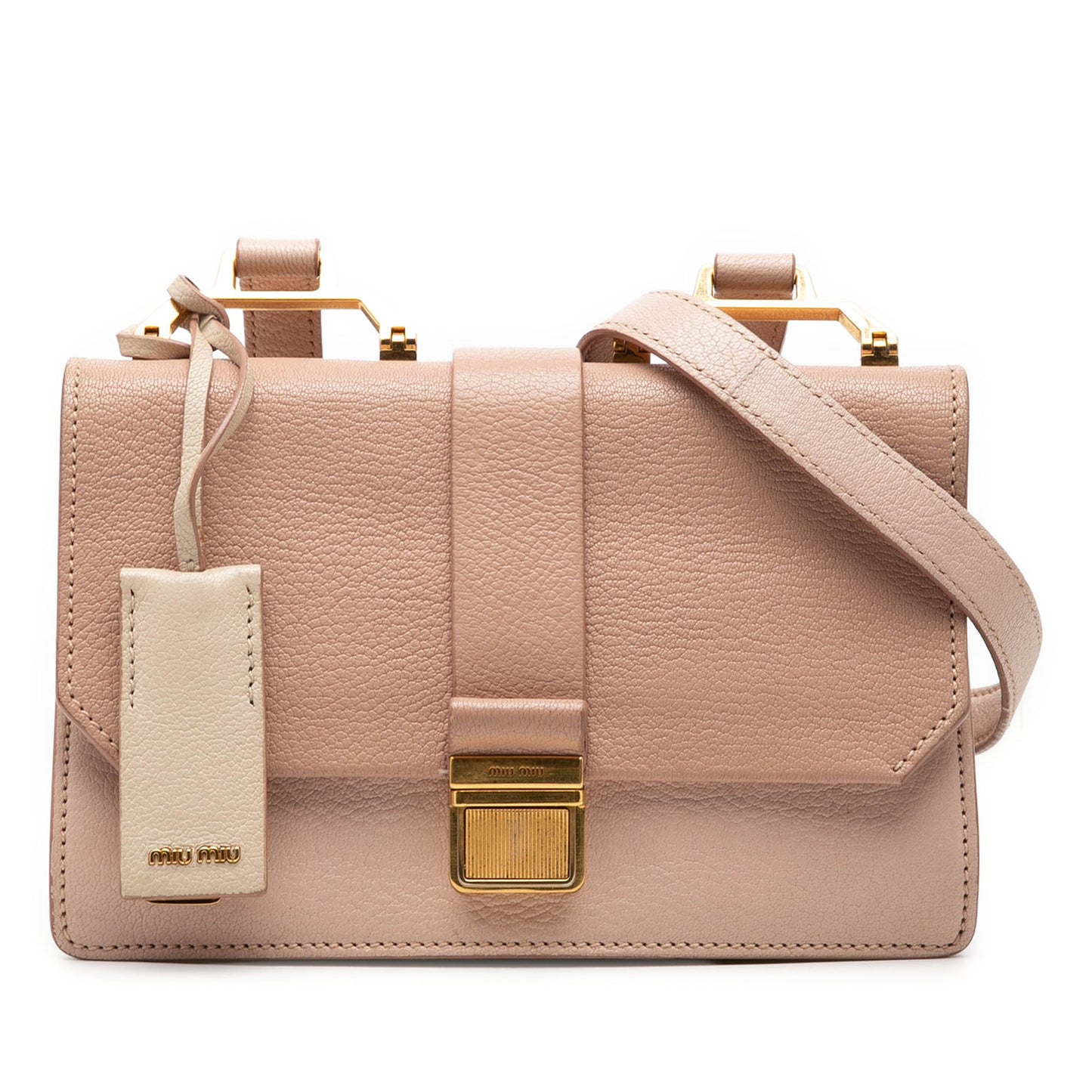 Miu Miu Bicolor Goatskin Madras Crossbody