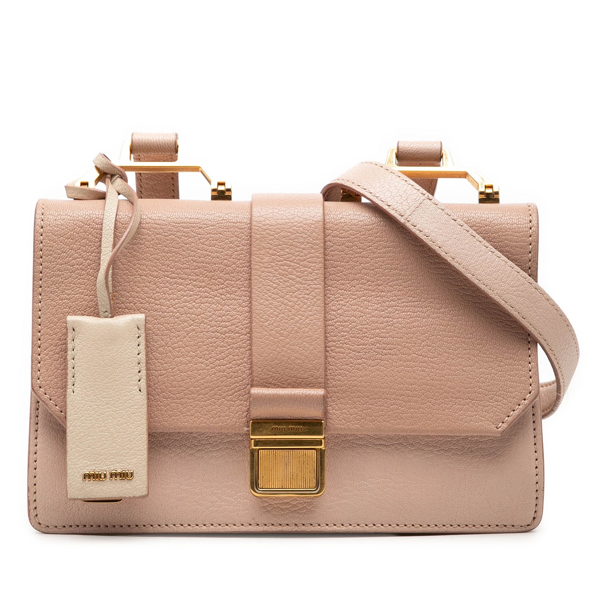 Miu Miu Bicolor Goatskin Madras Crossbody