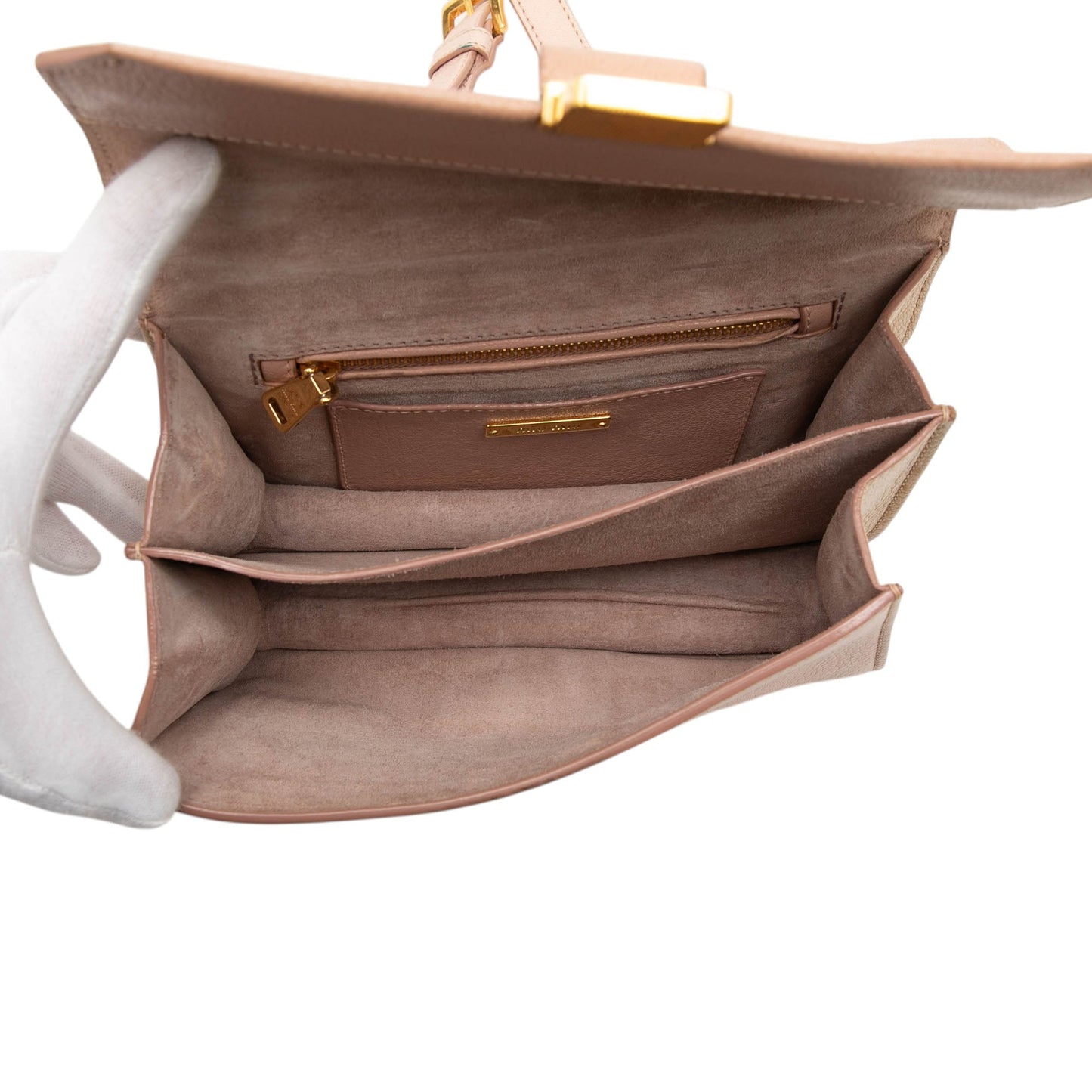 Miu Miu Bicolor Goatskin Madras Crossbody